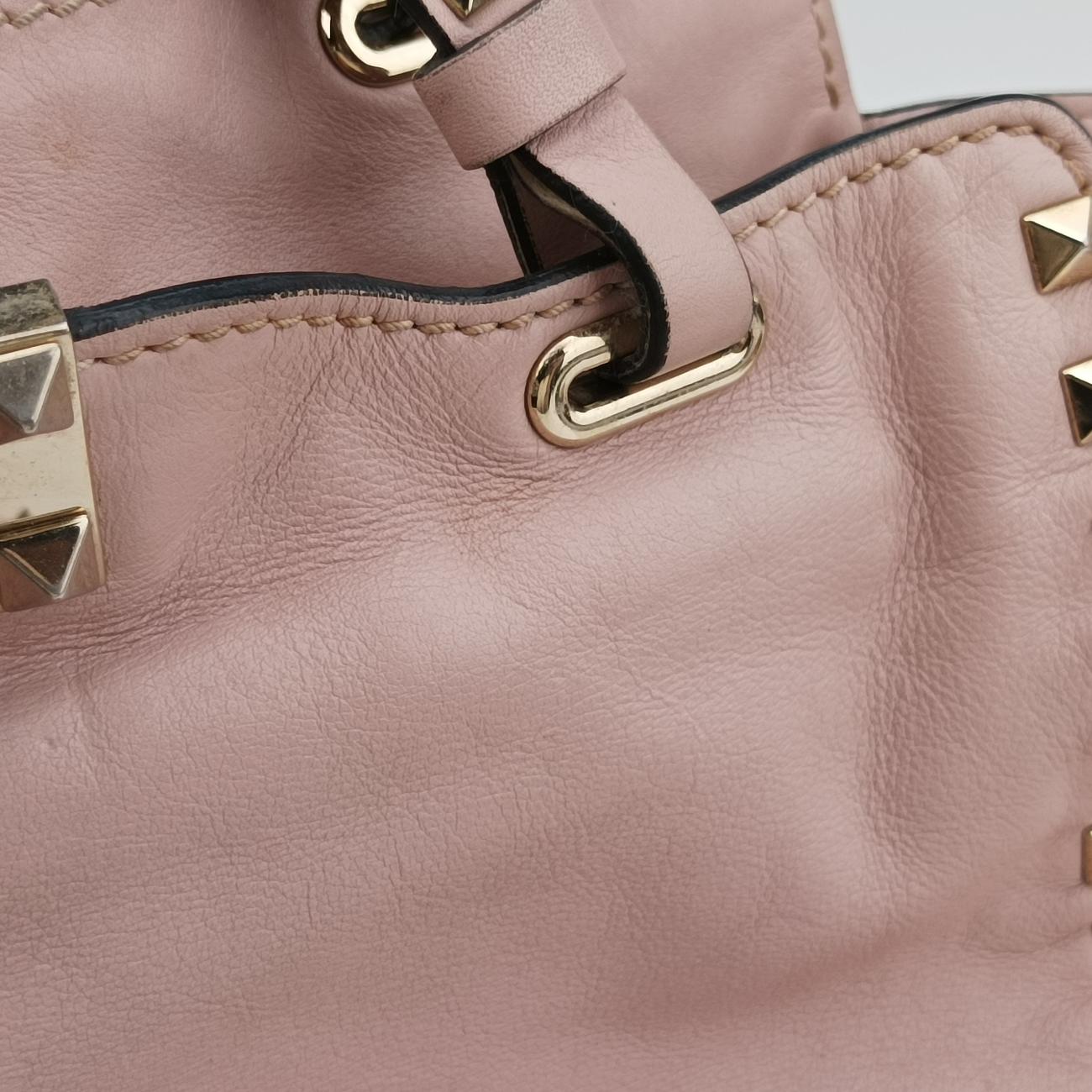 Secondhand Valentino Rockstud Pink Leather  shoulderbag | stylenewstar