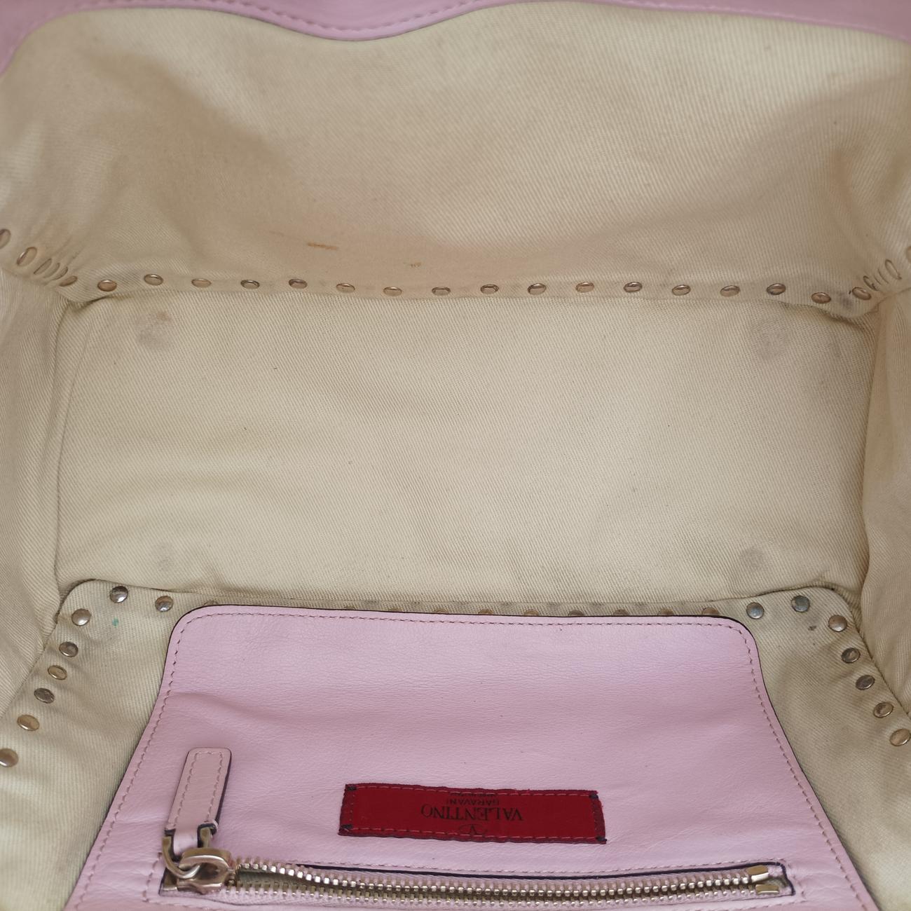 Secondhand Valentino Rockstud Pink Leather  shoulderbag | stylenewstar