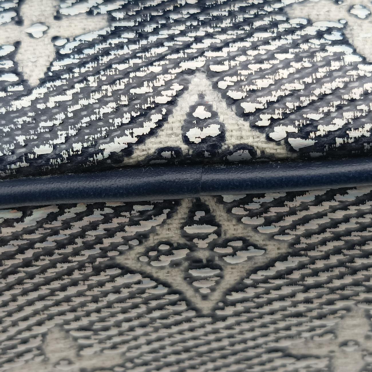 Pre-owned Louis Vuitton Micro Vanity Navy x Gray MONOGRAM JACQUARD DENIM M82467 shoulderbag | stylenewstar
