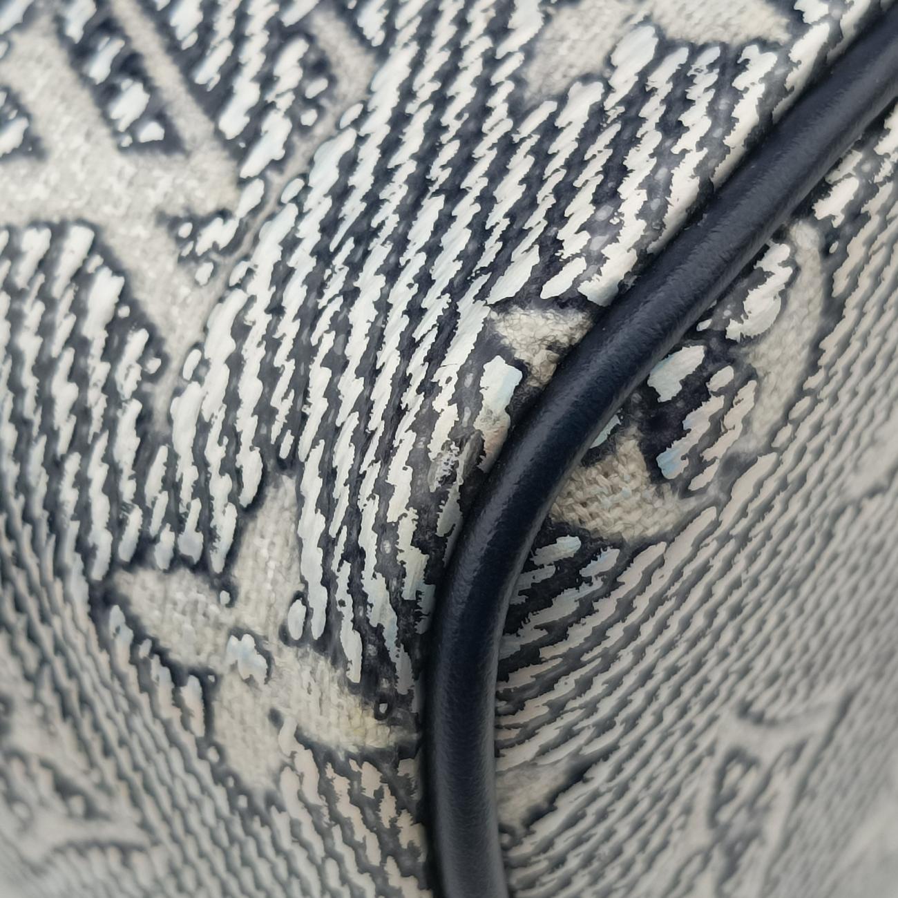 Pre-owned Louis Vuitton Micro Vanity Navy x Gray MONOGRAM JACQUARD DENIM M82467 shoulderbag | stylenewstar