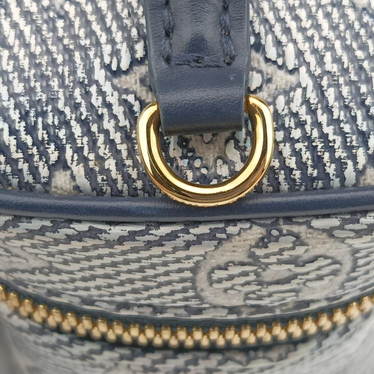 Pre-owned Louis Vuitton Micro Vanity Navy x Gray MONOGRAM JACQUARD DENIM M82467 shoulderbag | stylenewstar
