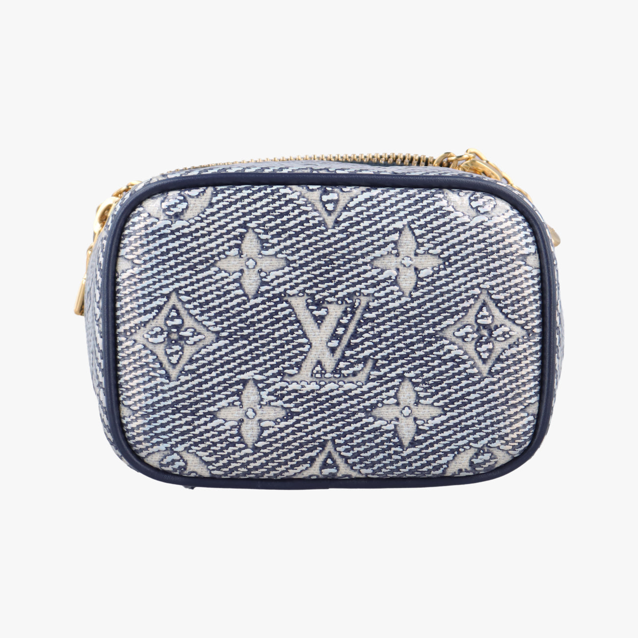Pre-owned Louis Vuitton Micro Vanity Navy x Gray MONOGRAM JACQUARD DENIM M82467 shoulderbag | stylenewstar