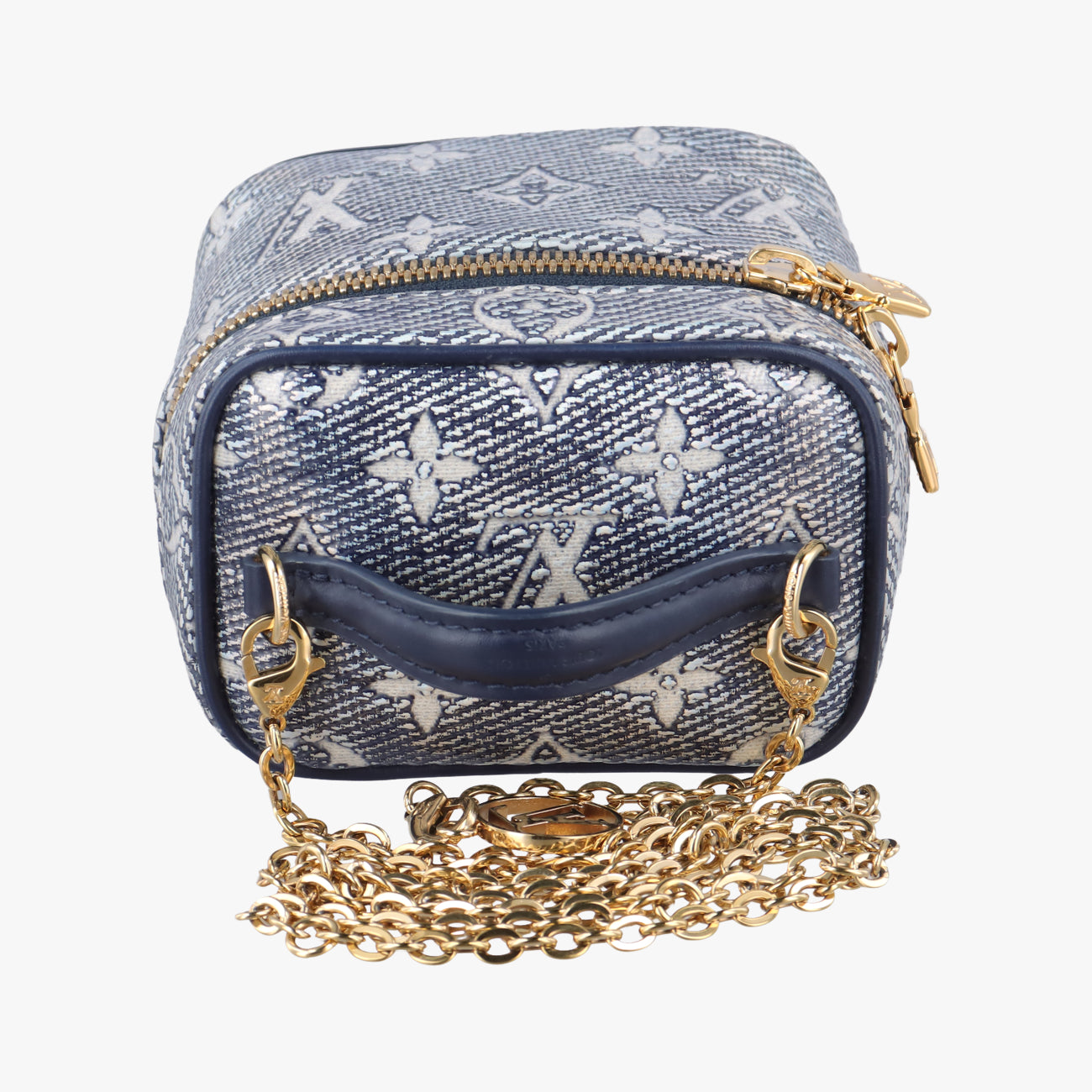 Pre-owned Louis Vuitton Micro Vanity Navy x Gray MONOGRAM JACQUARD DENIM M82467 shoulderbag | stylenewstar