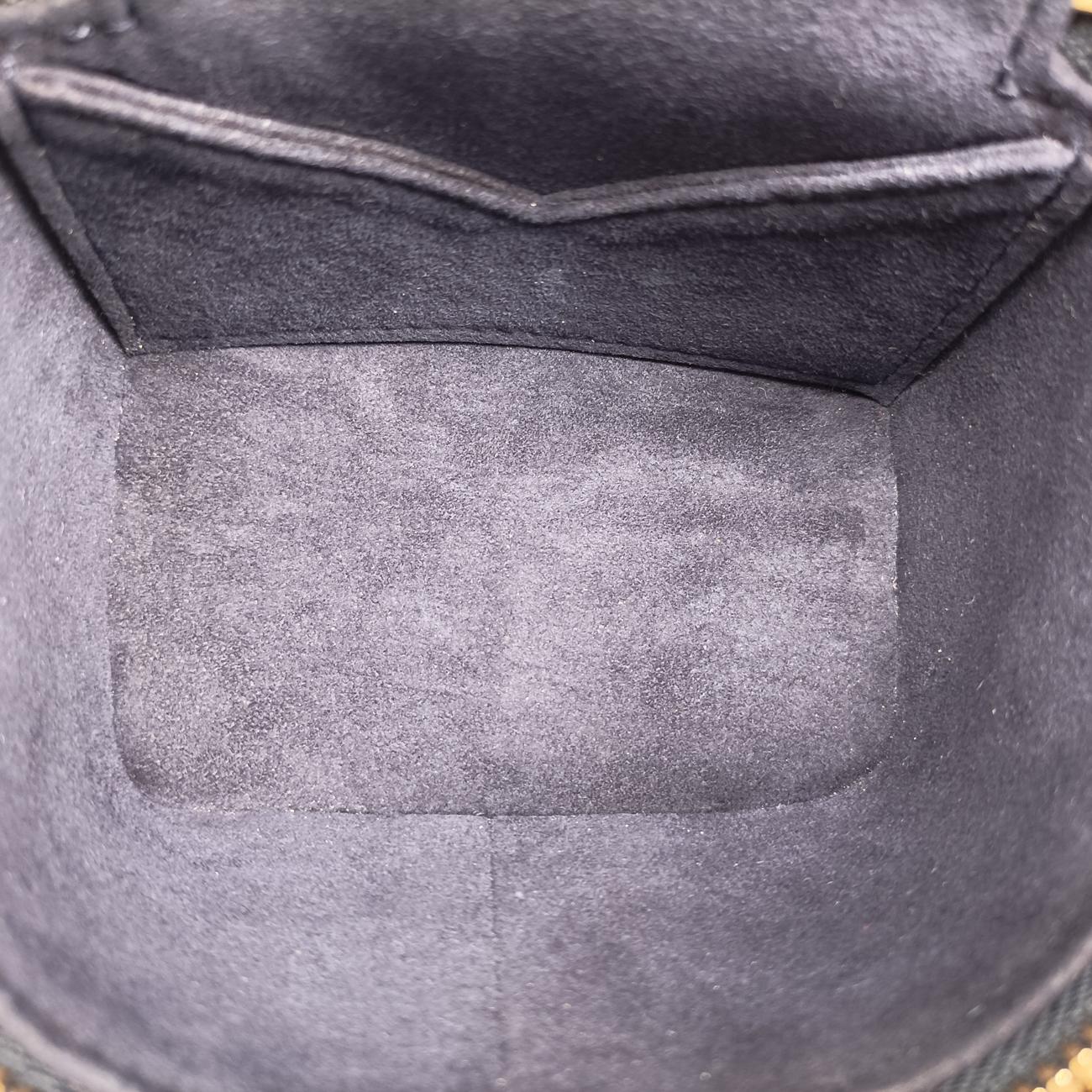 Pre-owned Louis Vuitton Micro Vanity Navy x Gray MONOGRAM JACQUARD DENIM M82467 shoulderbag | stylenewstar