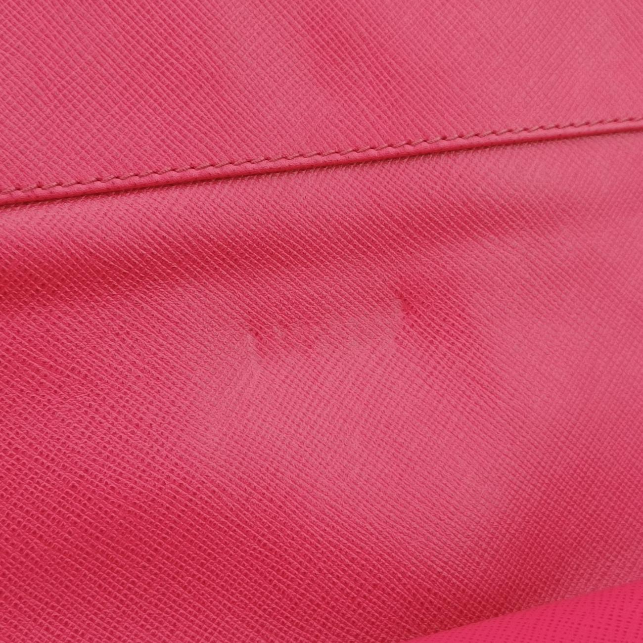 Pre-owned Prada Double Turnlock Pink SAFFIANO Leather BR5083 shoulderbag | stylenewstar