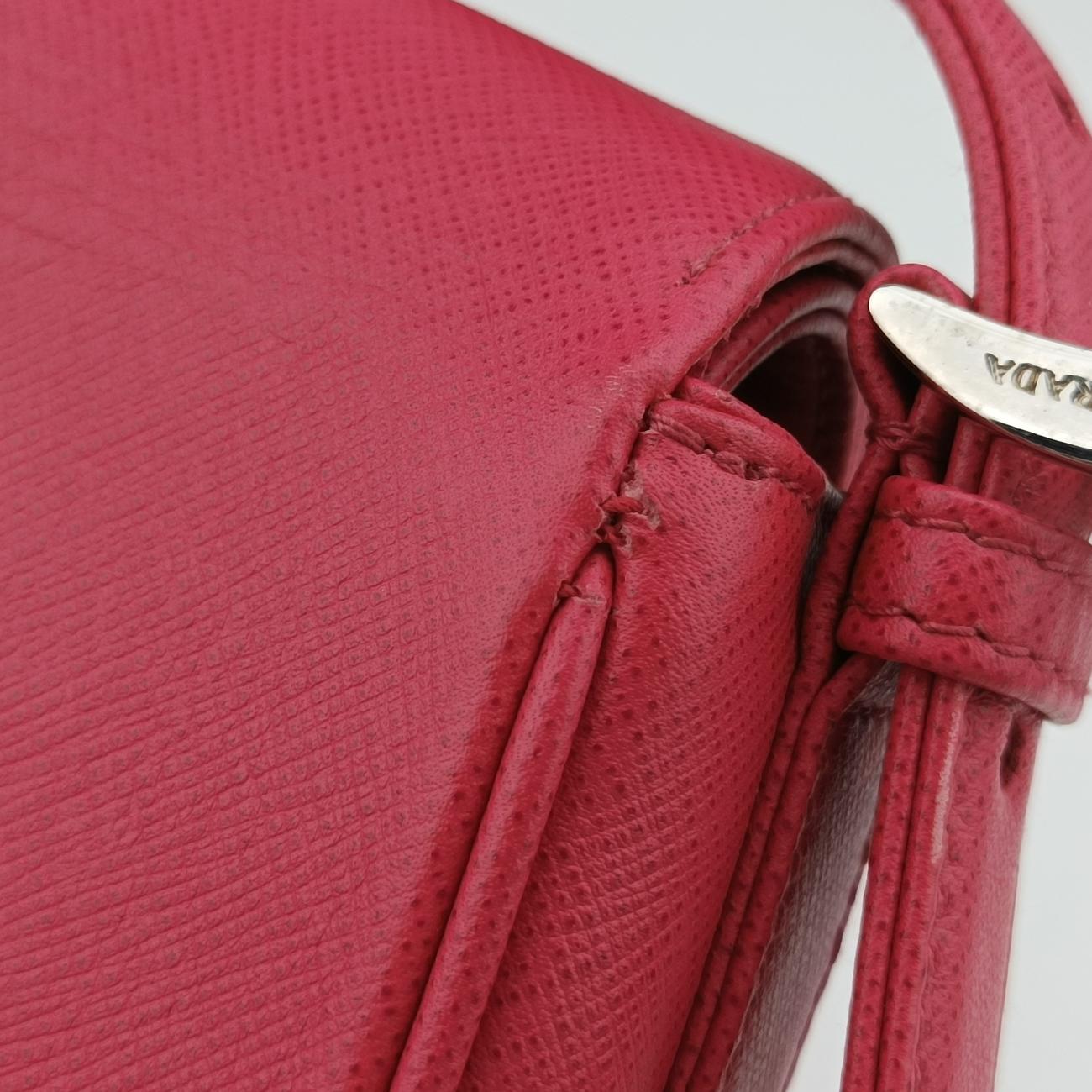 Pre-owned Prada Double Turnlock Pink SAFFIANO Leather BR5083 shoulderbag | stylenewstar
