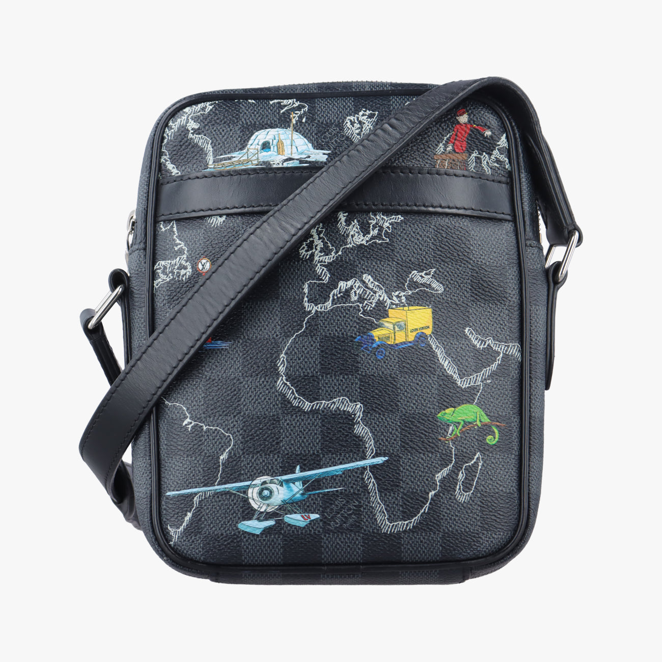 Pre-owned Louis Vuitton Danube PM NM Noir x Multicolor Damier Graphite N40239 shoulderbag | stylenewstar