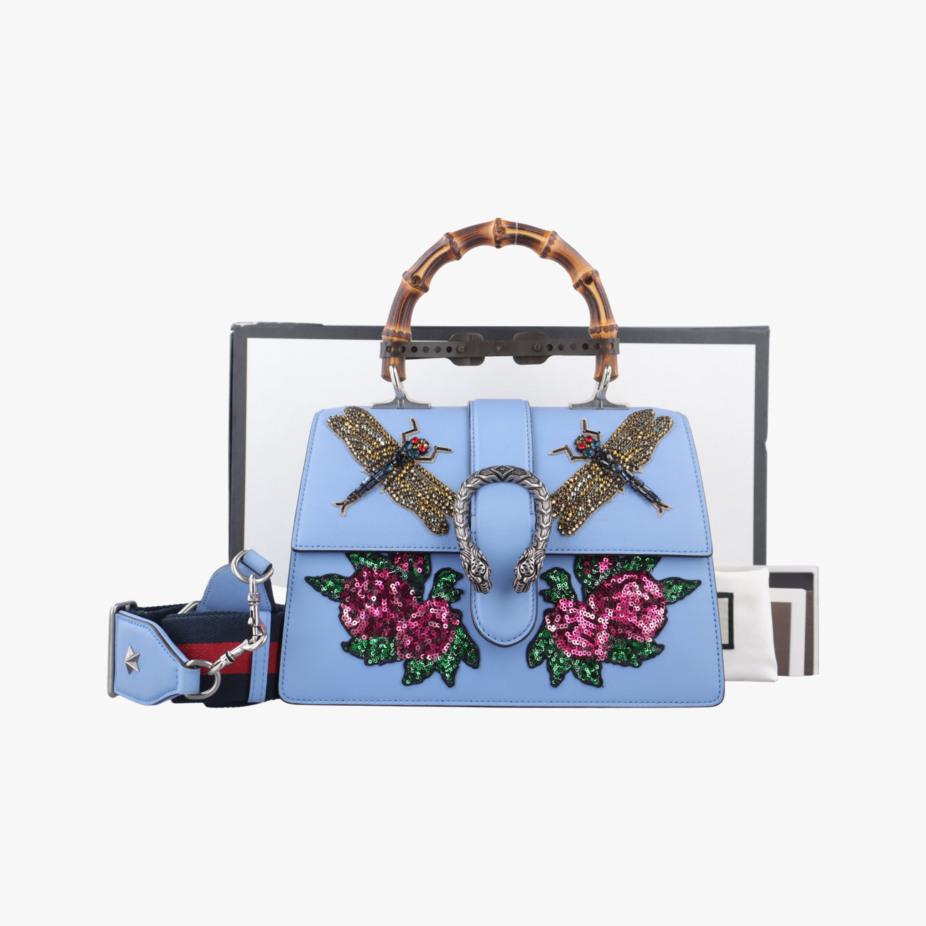 Pre-owned Gucci Dionysus Blue×multicolor Leather 448075 shoulderbag | stylenewstar