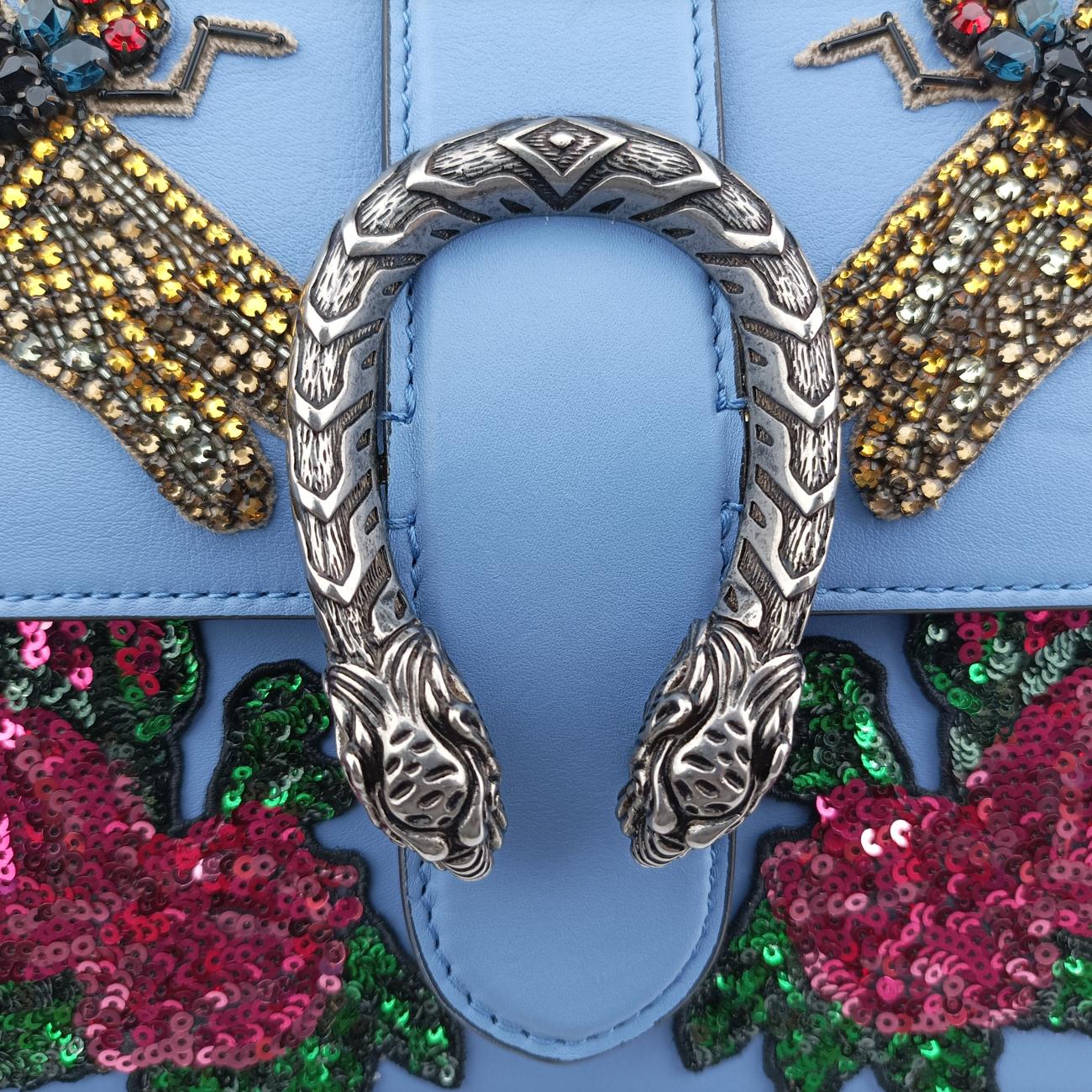 Pre-owned Gucci Dionysus Blue×multicolor Leather 448075 shoulderbag | stylenewstar