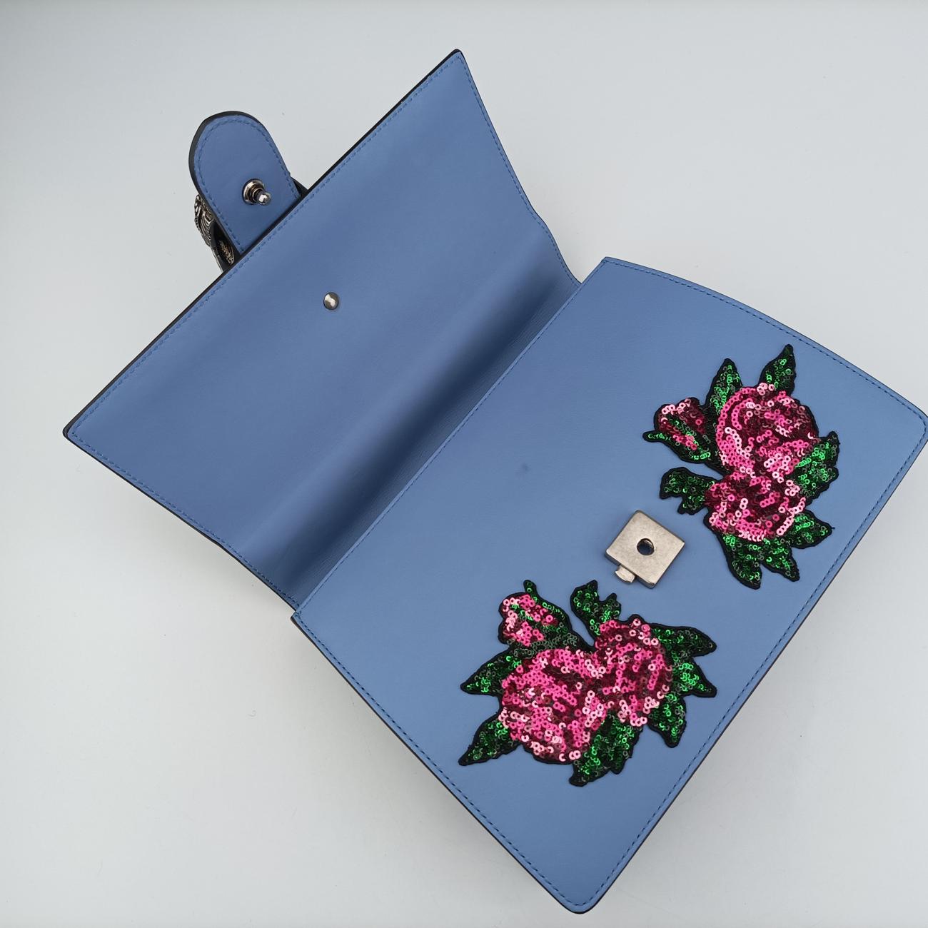 Pre-owned Gucci Dionysus Blue×multicolor Leather 448075 shoulderbag | stylenewstar