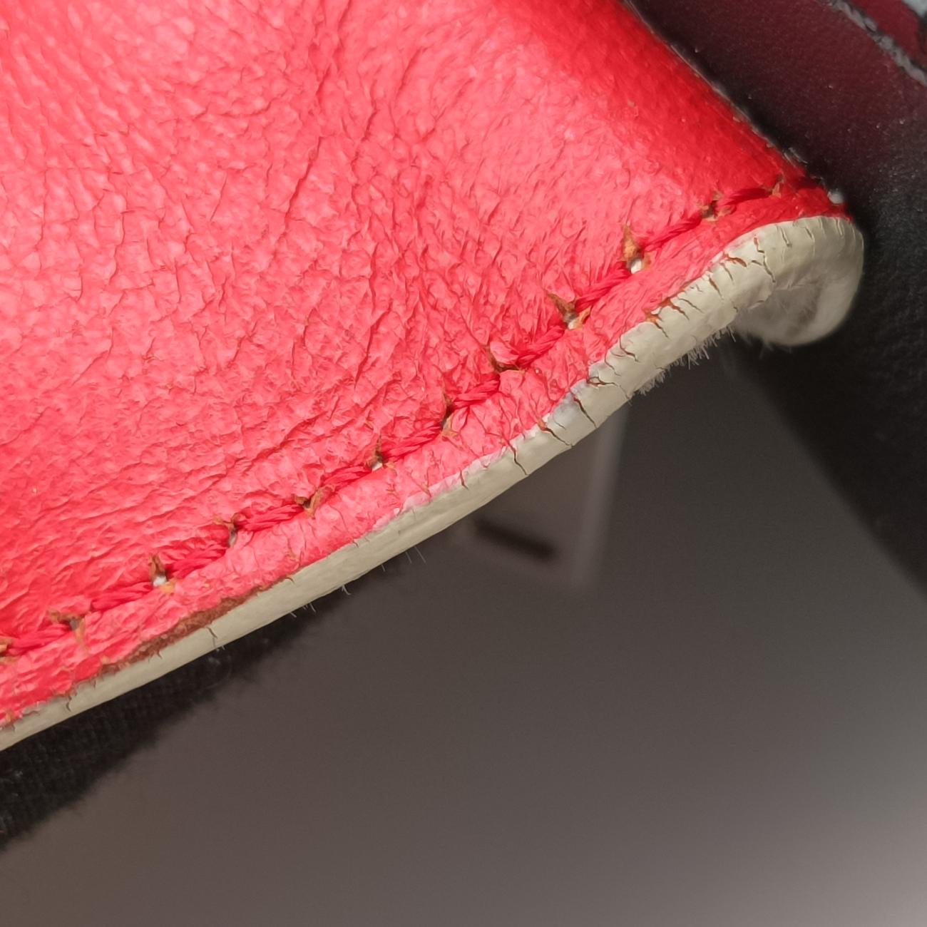 Pre-owned Celine Trapèze Red x Black x White Leather x Ponyhair  shoulderbag | stylenewstar