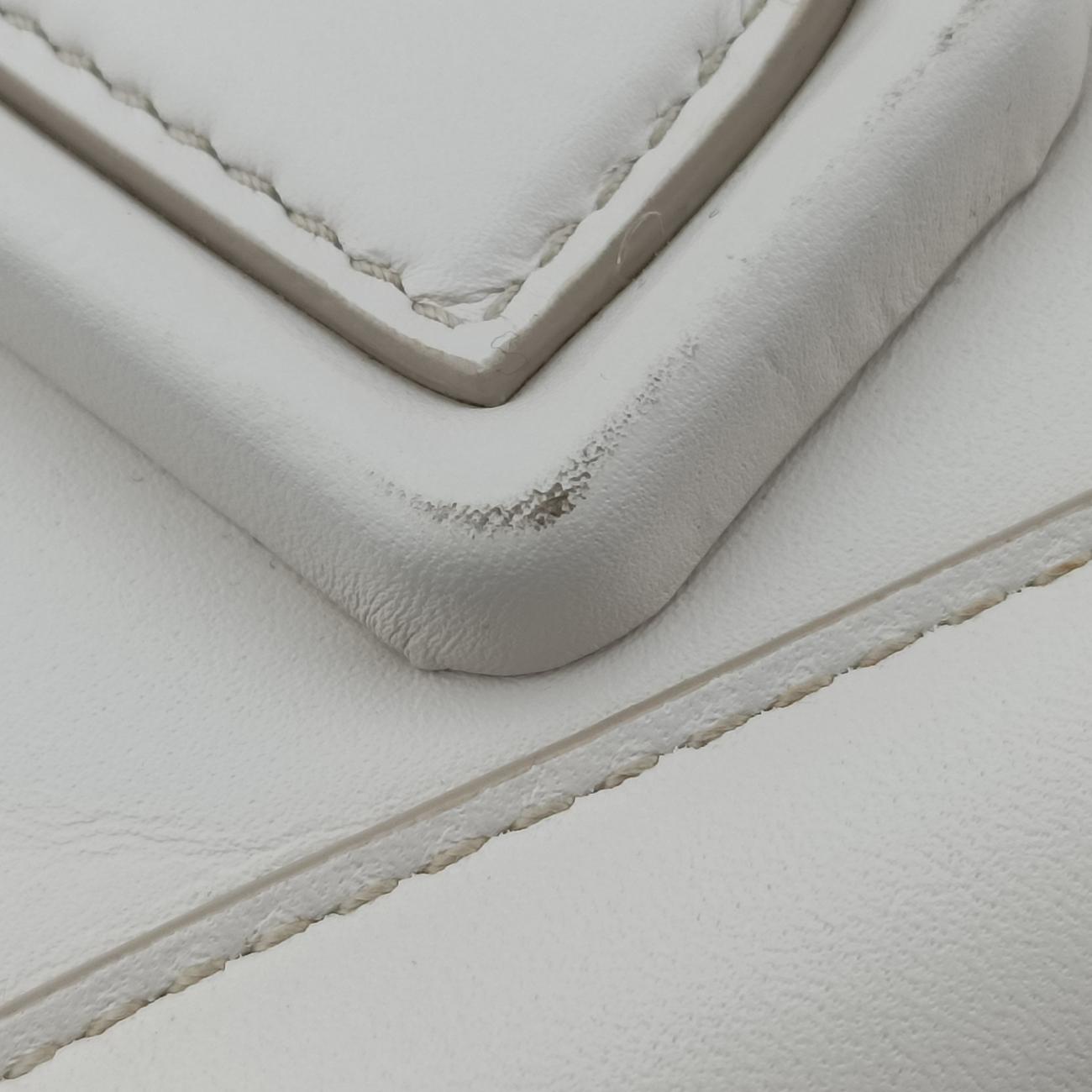 Pre-owned Bottega Veneta ARCO White Leather  shoulderbag | stylenewstar
