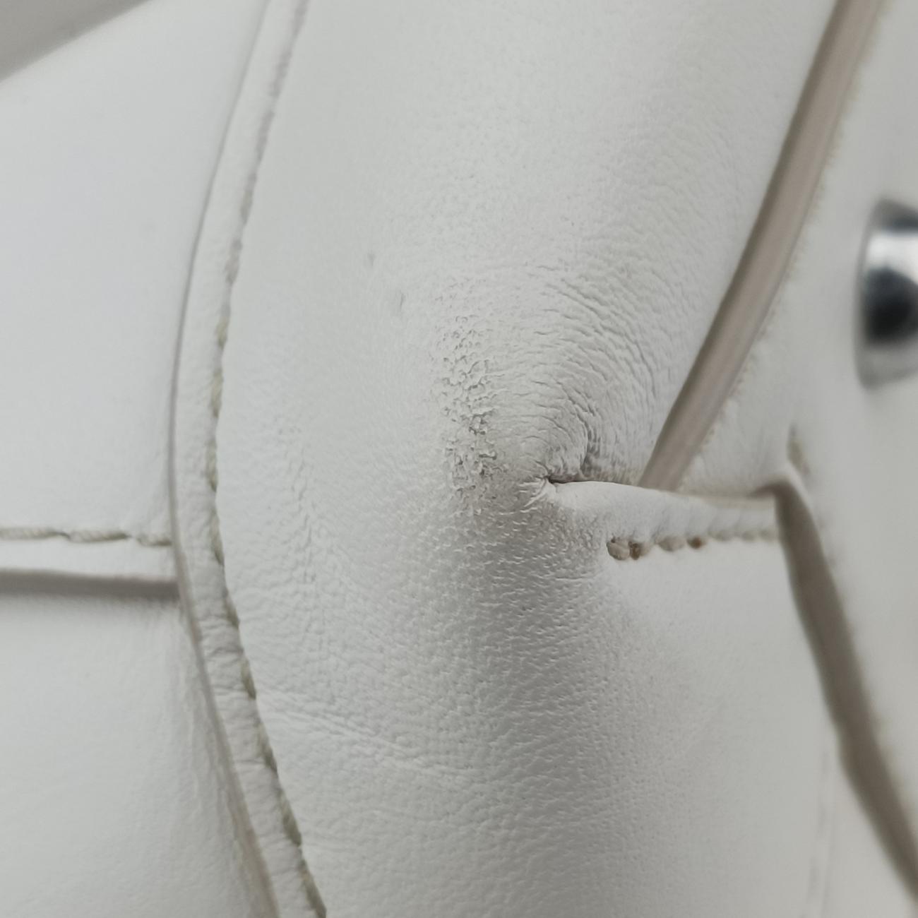 Pre-owned Bottega Veneta ARCO White Leather  shoulderbag | stylenewstar