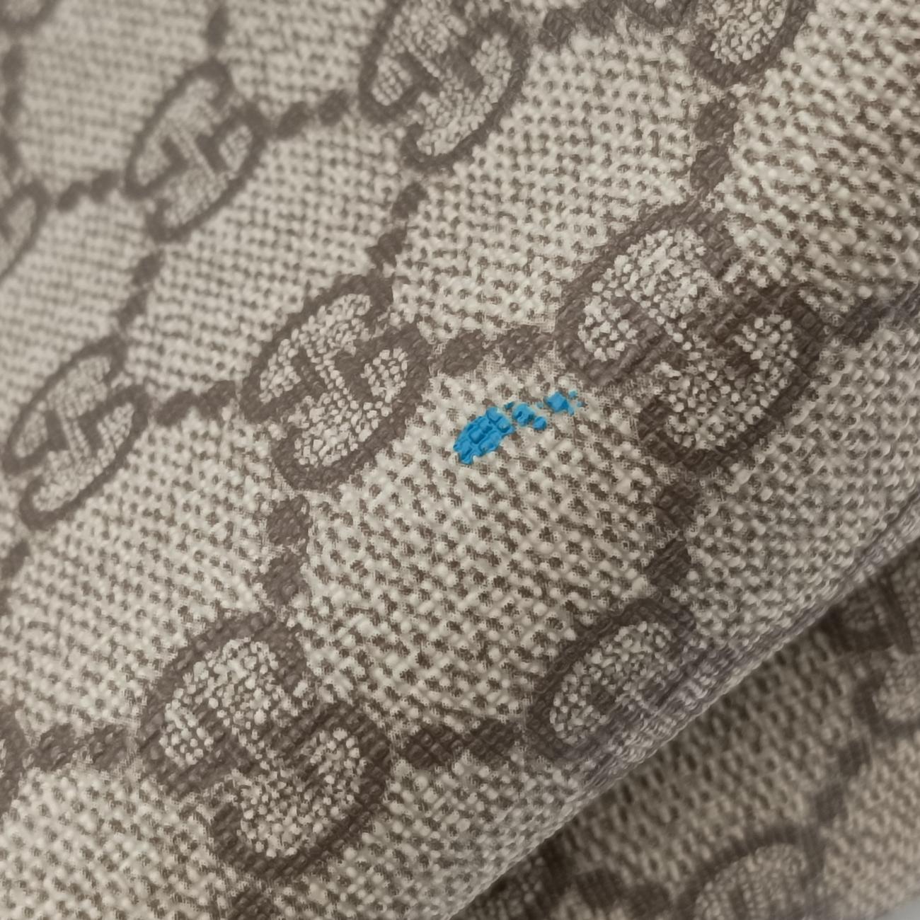 Pre-owned Gucci GG Supreme Beige x Blue PVC coated canvas 114288 handbag | stylenewstar