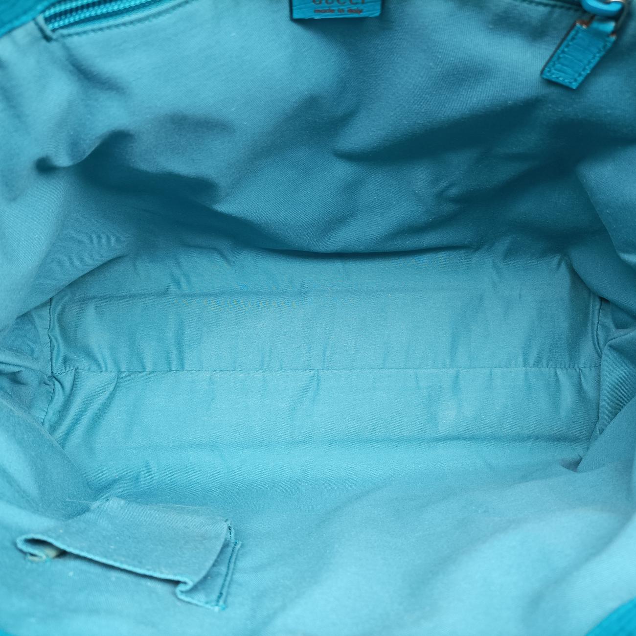 Pre-owned Gucci GG Supreme Beige x Blue PVC coated canvas 114288 handbag | stylenewstar