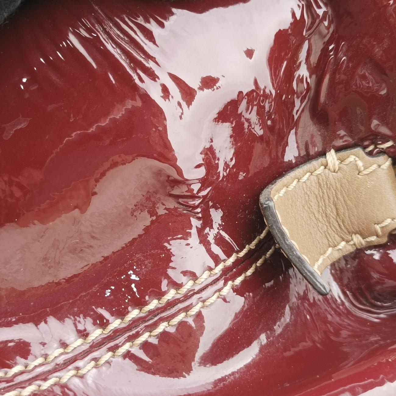 Pre-owned Fendi Chameleon Beige×Burgundy Leather 8BL114 handbag | stylenewstar