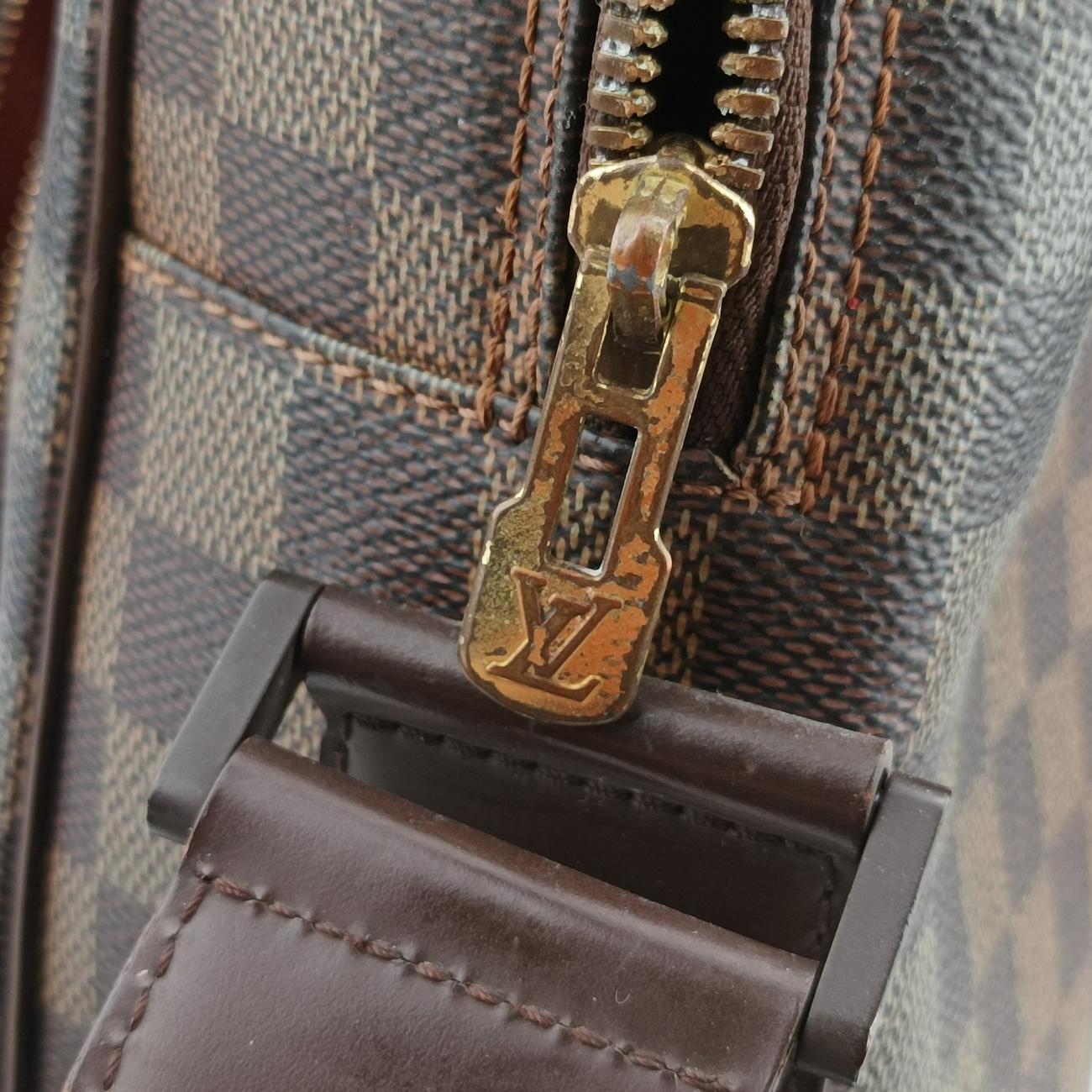 Vintage Louis Vuitton OLAV MM EBENE Damier Canvas N41441 shoulderbag | stylenewstar