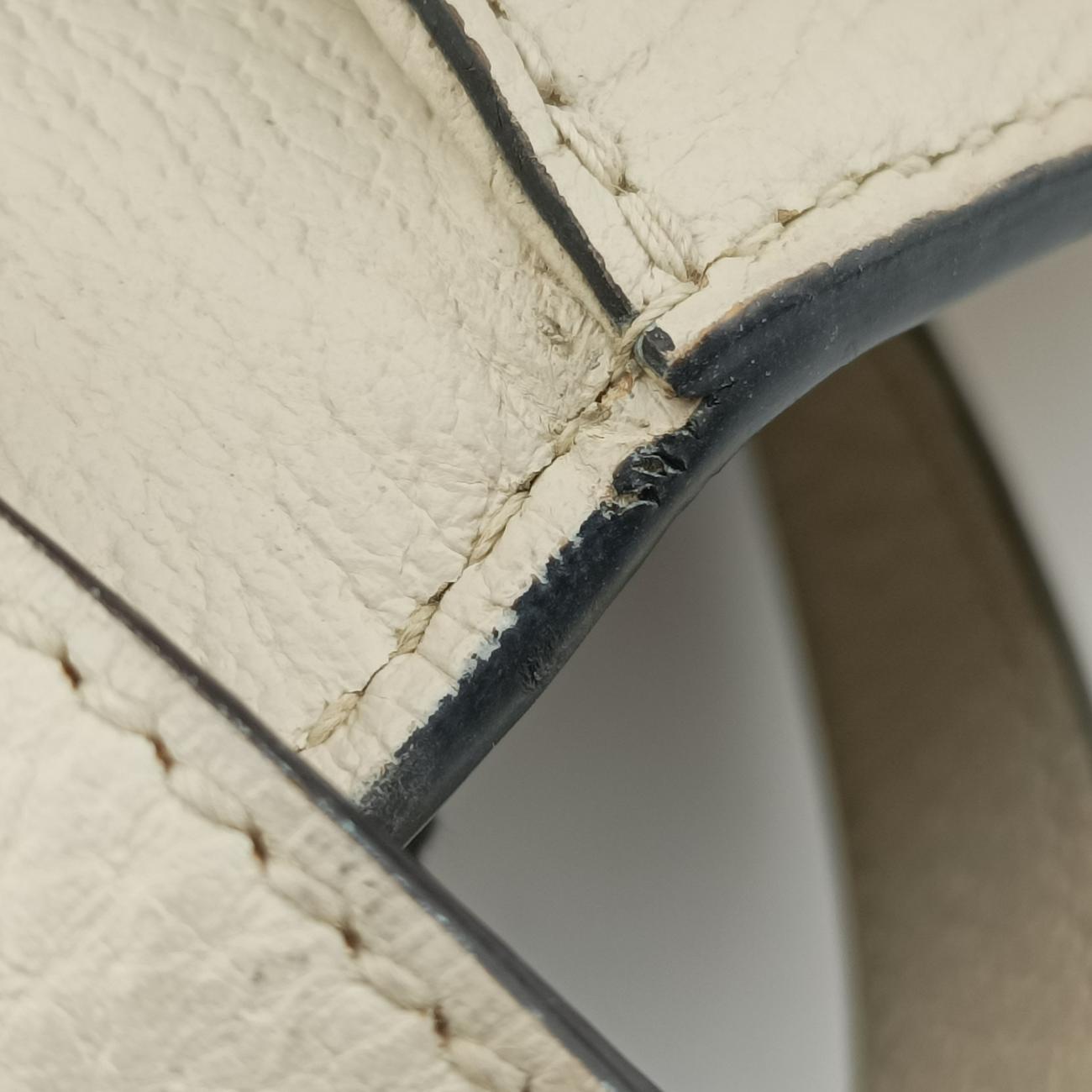 Pre-owned Gucci Sylvie Ivory×navy×red Leather 470270 shoulderbag | stylenewstar