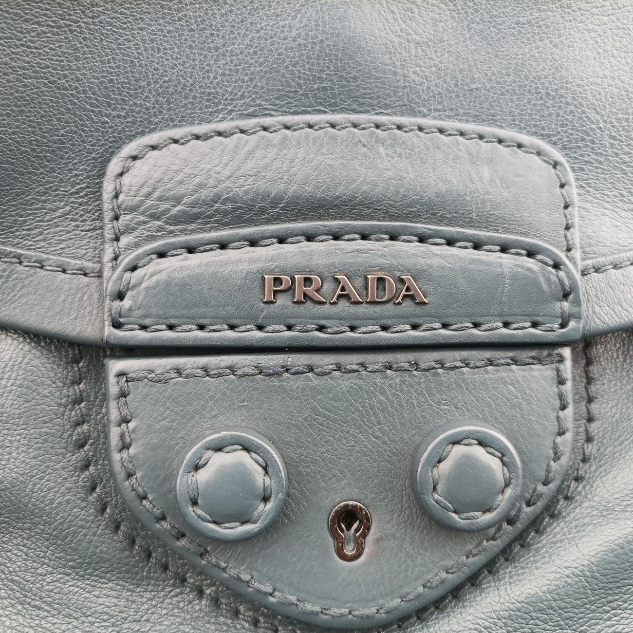 Pre-owned Prada Padlock Black Leather  shoulderbag | stylenewstar