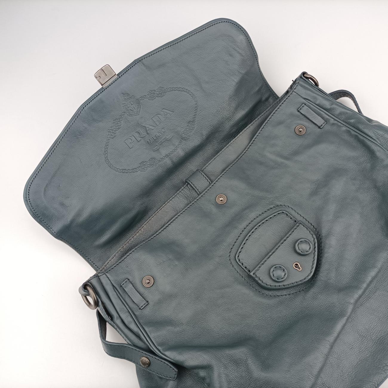 Pre-owned Prada Padlock Black Leather  shoulderbag | stylenewstar