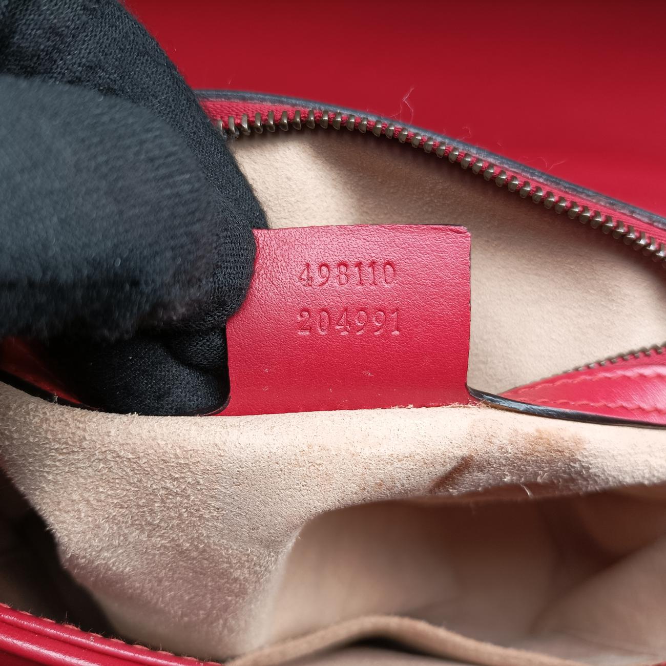 Vintage Gucci GG Marmont Red Leather 498110 shoulderbag | stylenewstar