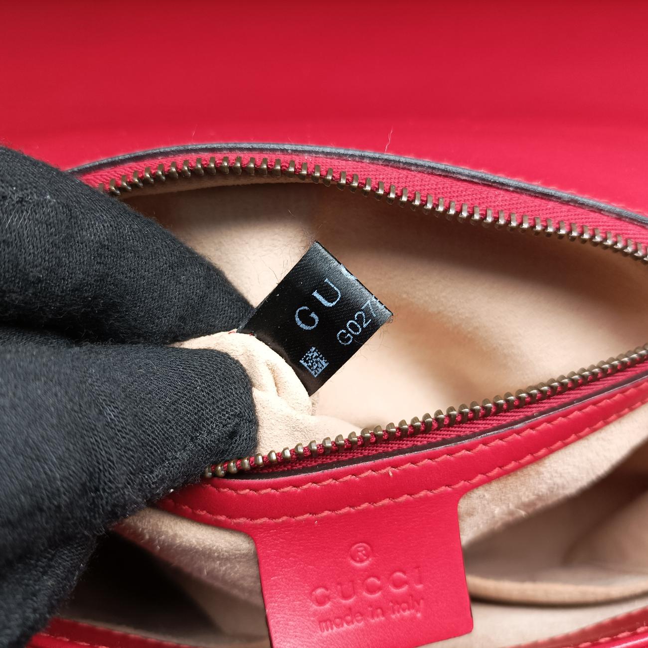 Vintage Gucci GG Marmont Red Leather 498110 shoulderbag | stylenewstar