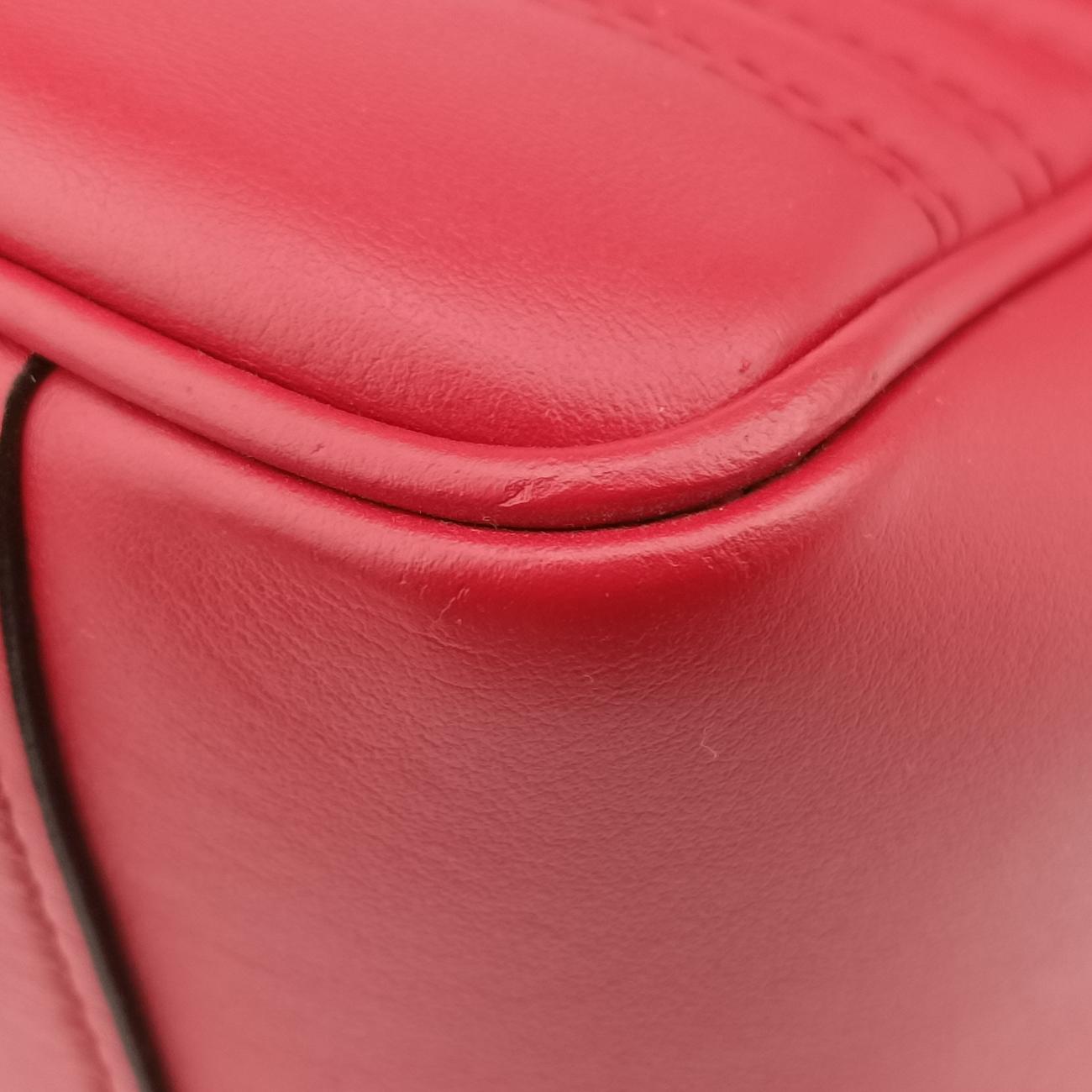 Vintage Gucci GG Marmont Red Leather 498110 shoulderbag | stylenewstar