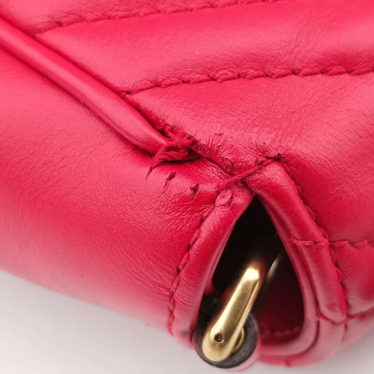 Vintage Gucci GG Marmont Red Leather 498110 shoulderbag | stylenewstar