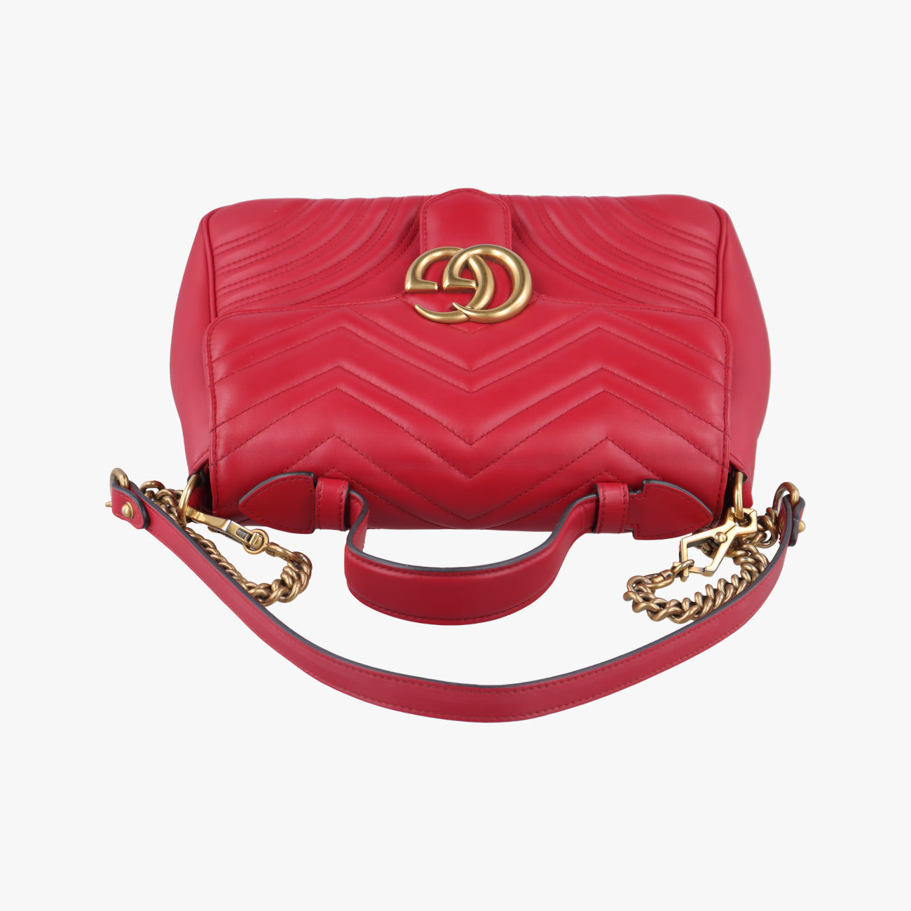 Vintage Gucci GG Marmont Red Leather 498110 shoulderbag | stylenewstar