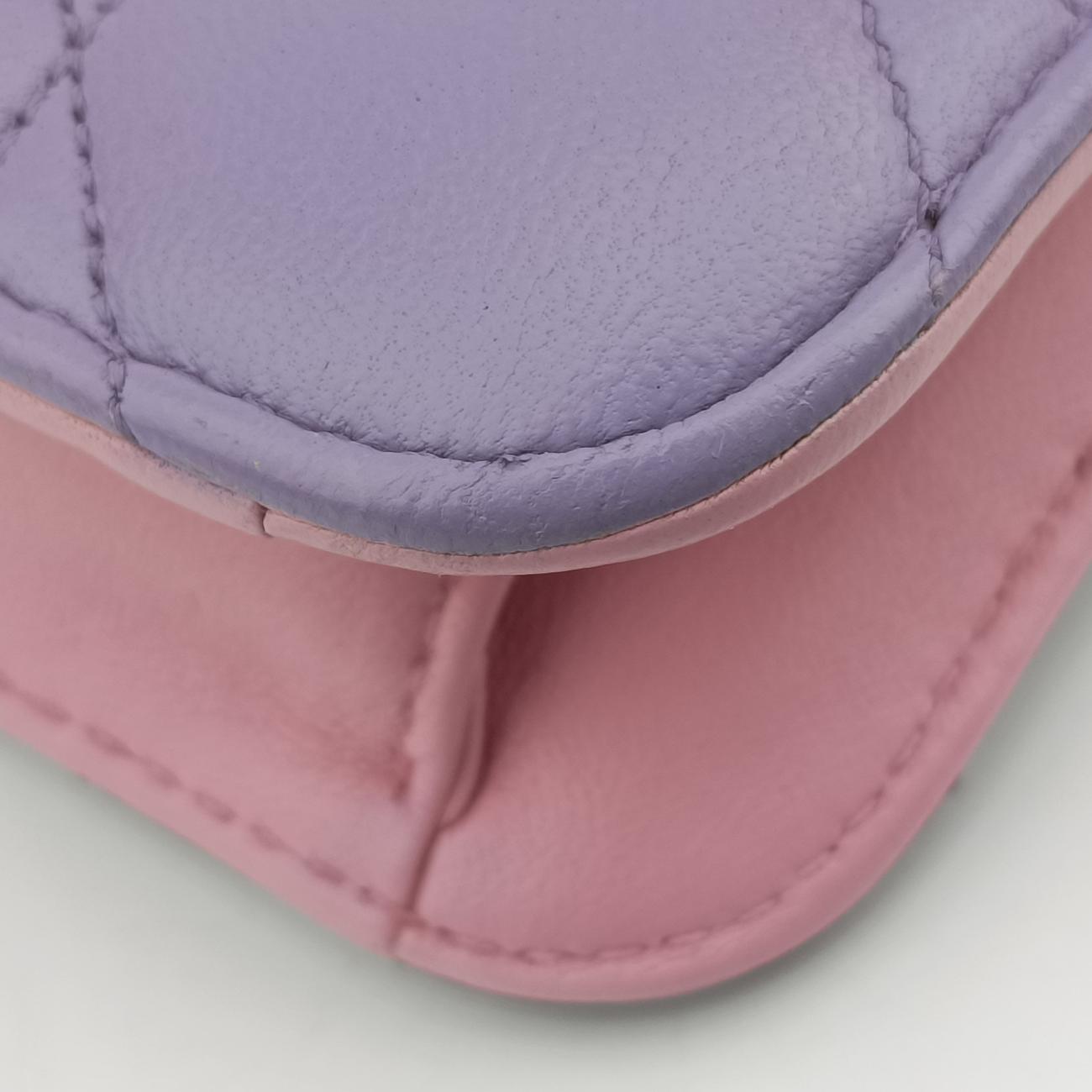 Secondhand Christian Dior Cannage New Lock Purple x Light Purple lambskin  shoulderbag | stylenewstar