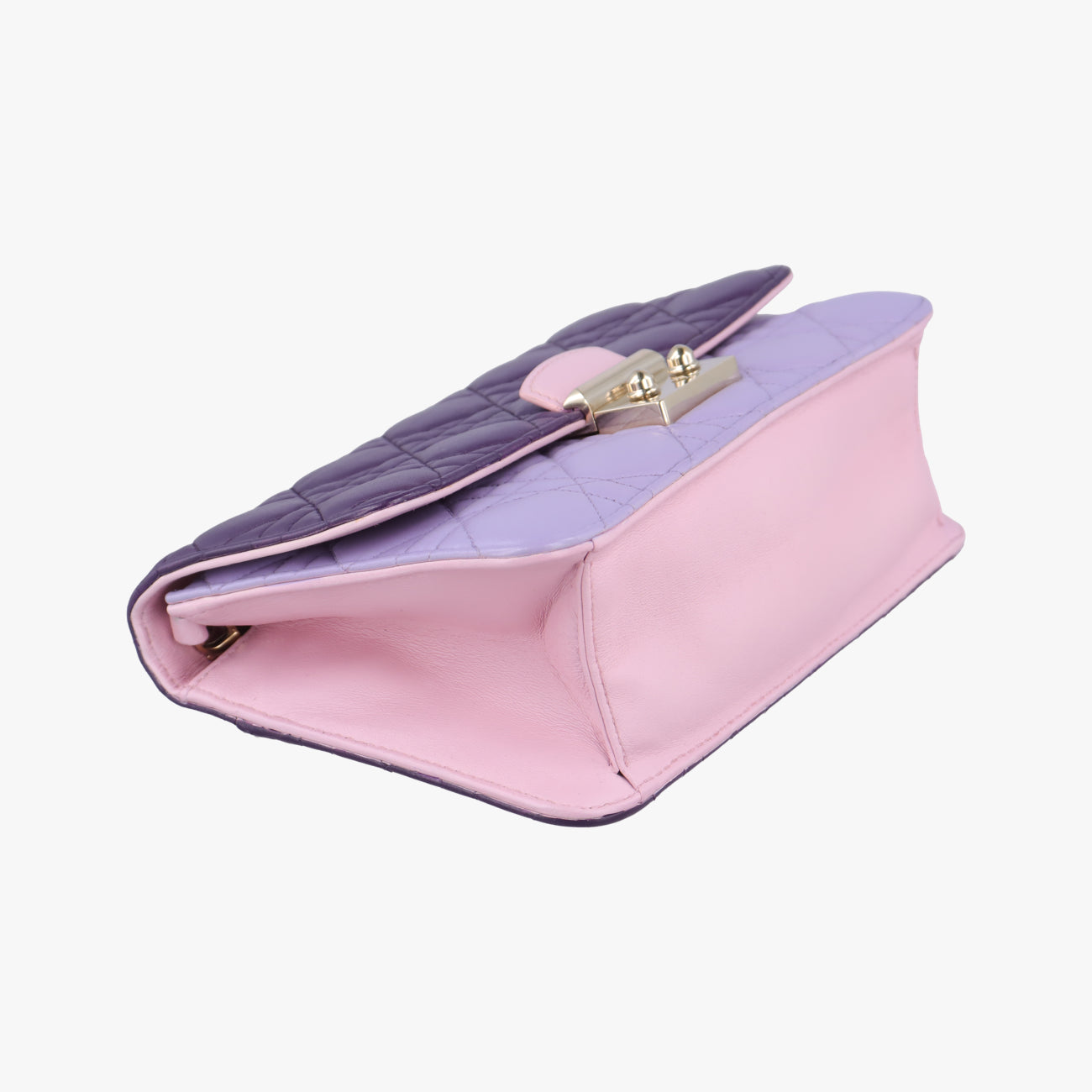 Secondhand Christian Dior Cannage New Lock Purple x Light Purple lambskin  shoulderbag | stylenewstar