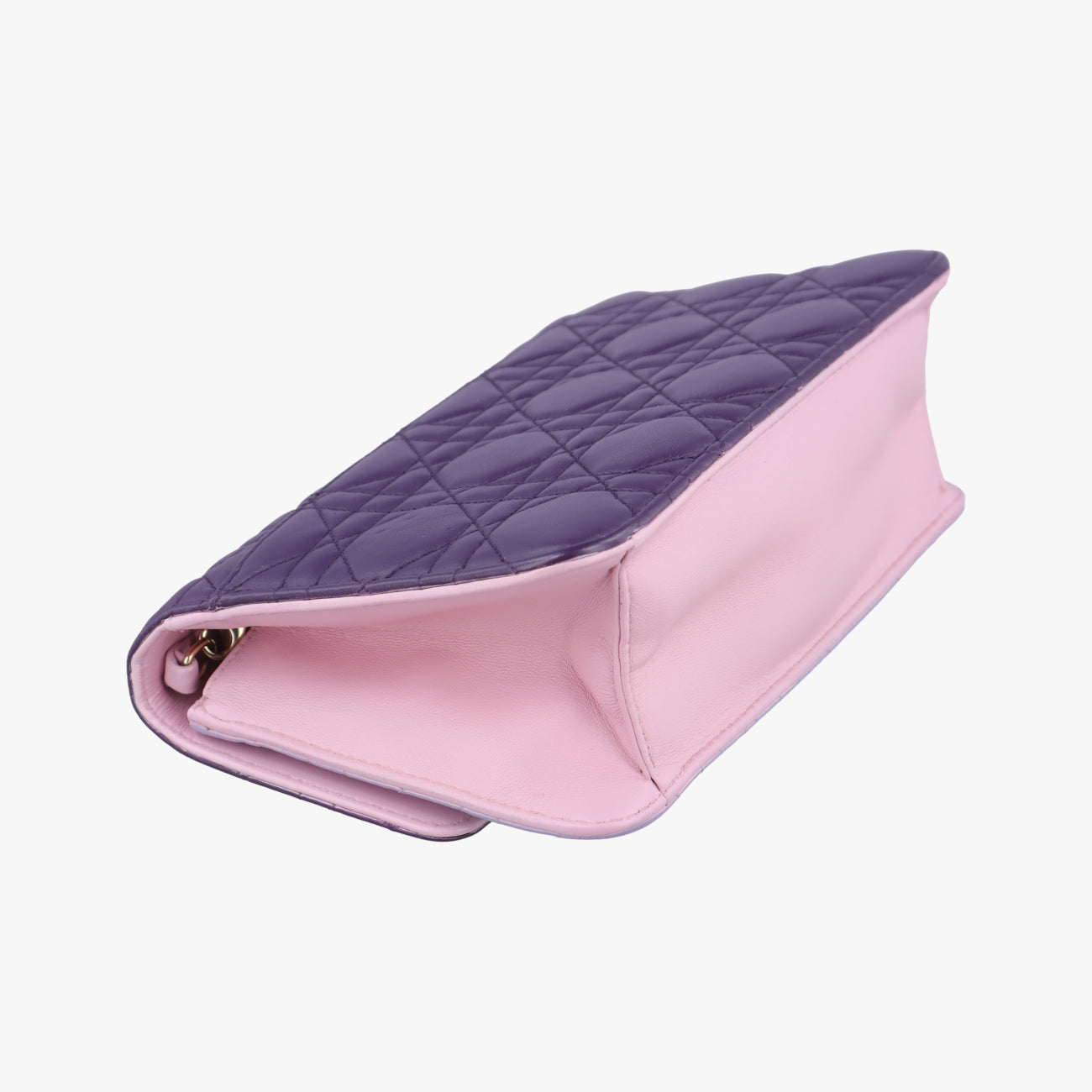 Secondhand Christian Dior Cannage New Lock Purple x Light Purple lambskin  shoulderbag | stylenewstar