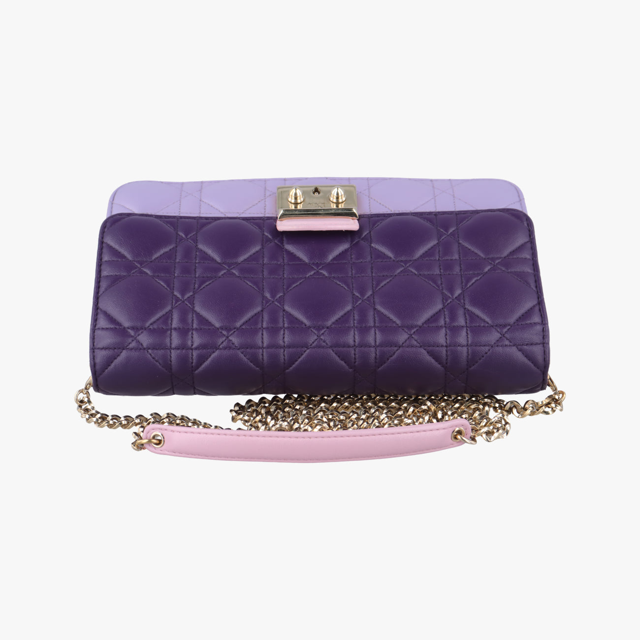 Secondhand Christian Dior Cannage New Lock Purple x Light Purple lambskin  shoulderbag | stylenewstar