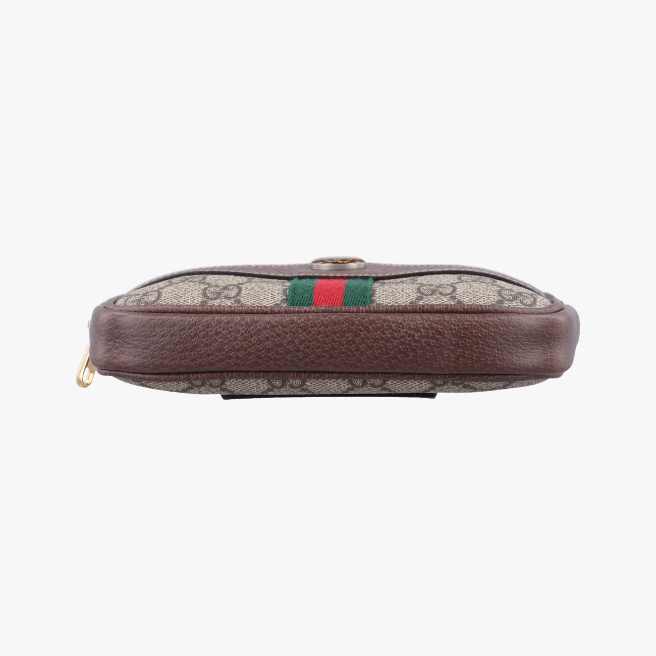 Pre-owned Gucci Ophidia Brown×green×red PVC coated canvas x leather 519308 bum bag/waist bag | stylenewstar