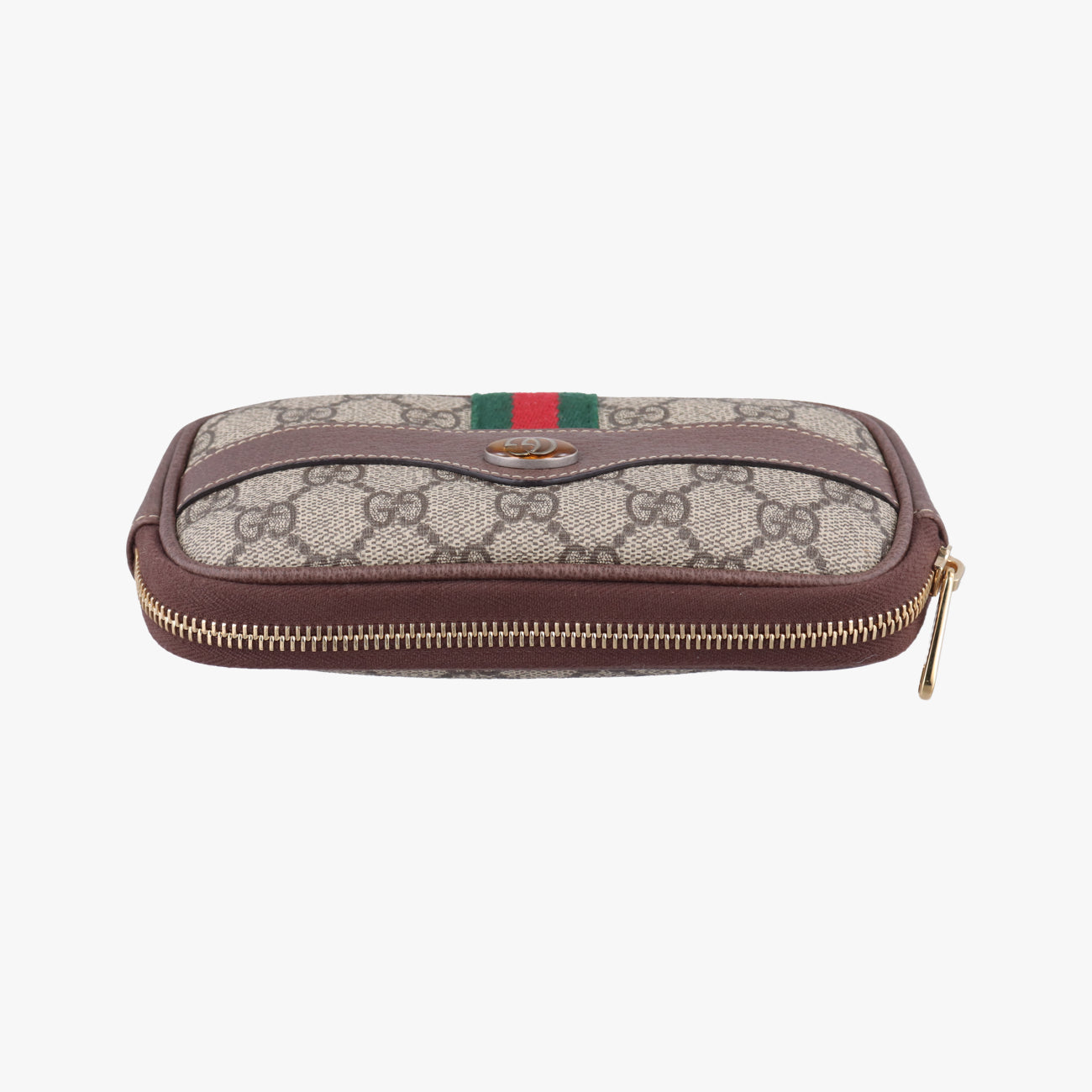 Pre-owned Gucci Ophidia Brown×green×red PVC coated canvas x leather 519308 bum bag/waist bag | stylenewstar