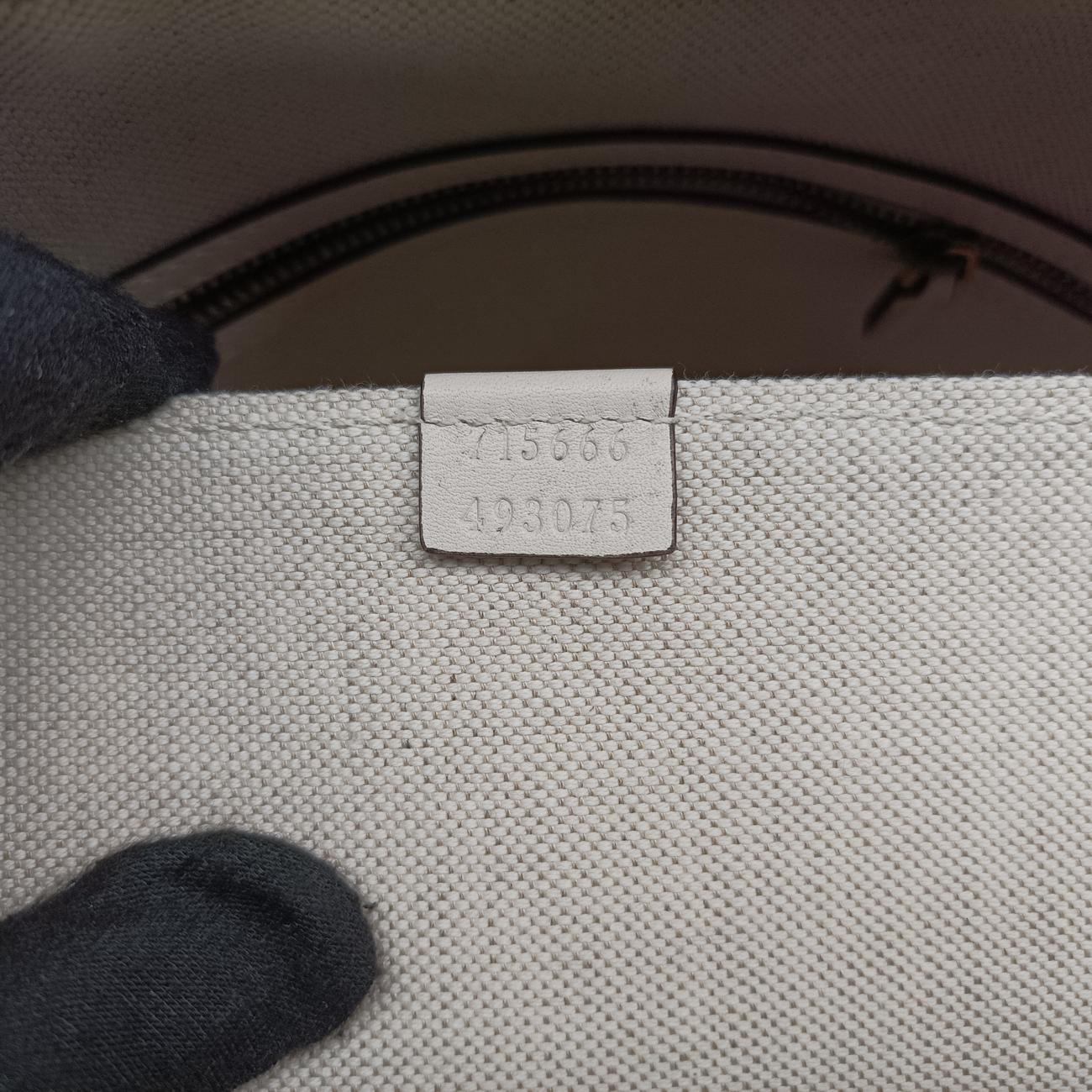 Pre-owned Gucci Ophidia White×Black×Red Leather 715666 shoulderbag | stylenewstar