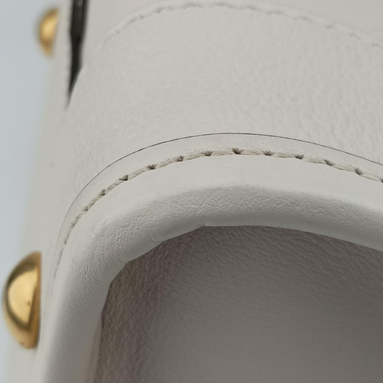 Pre-owned Gucci Ophidia White×Black×Red Leather 715666 shoulderbag | stylenewstar