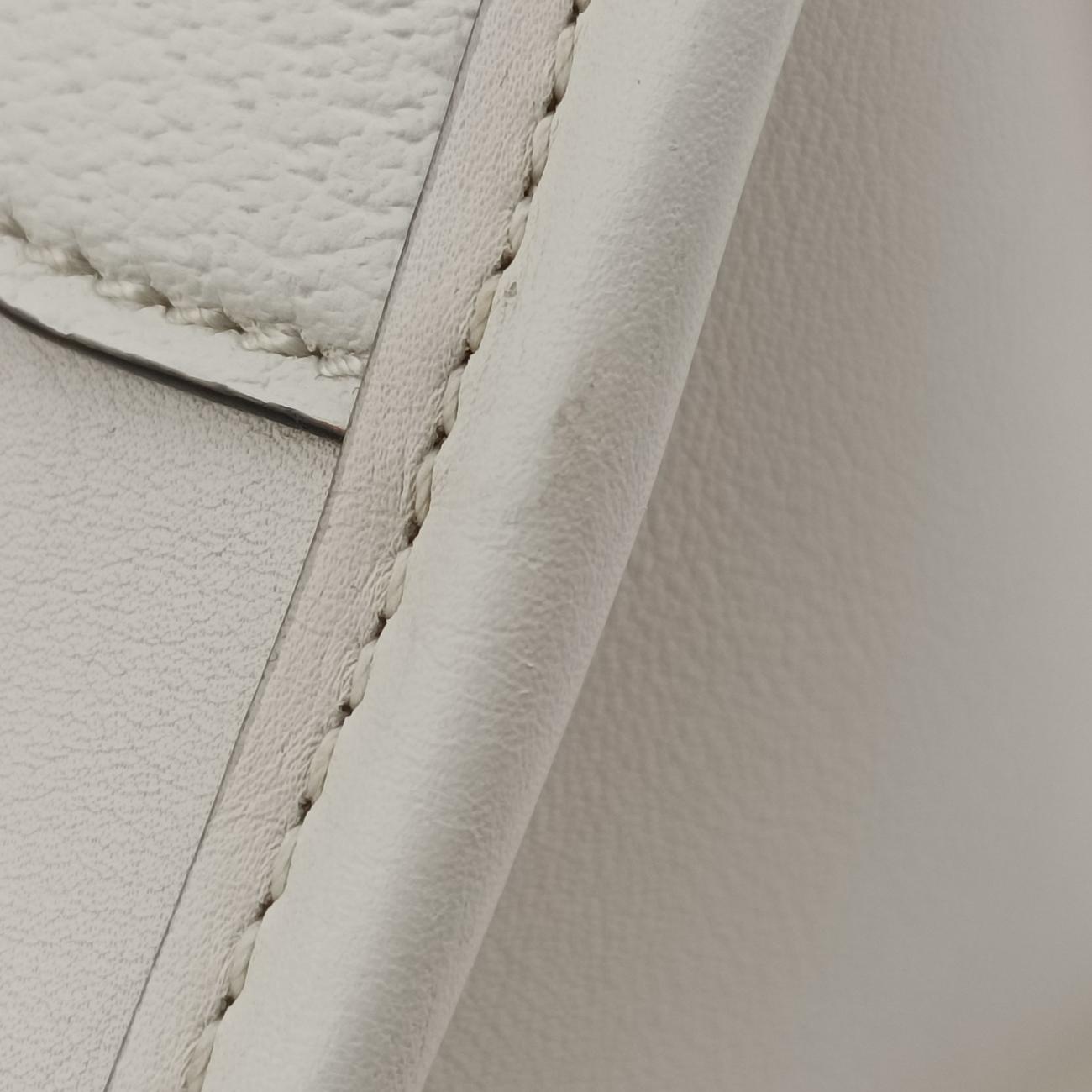 Pre-owned Gucci Ophidia White×Black×Red Leather 715666 shoulderbag | stylenewstar