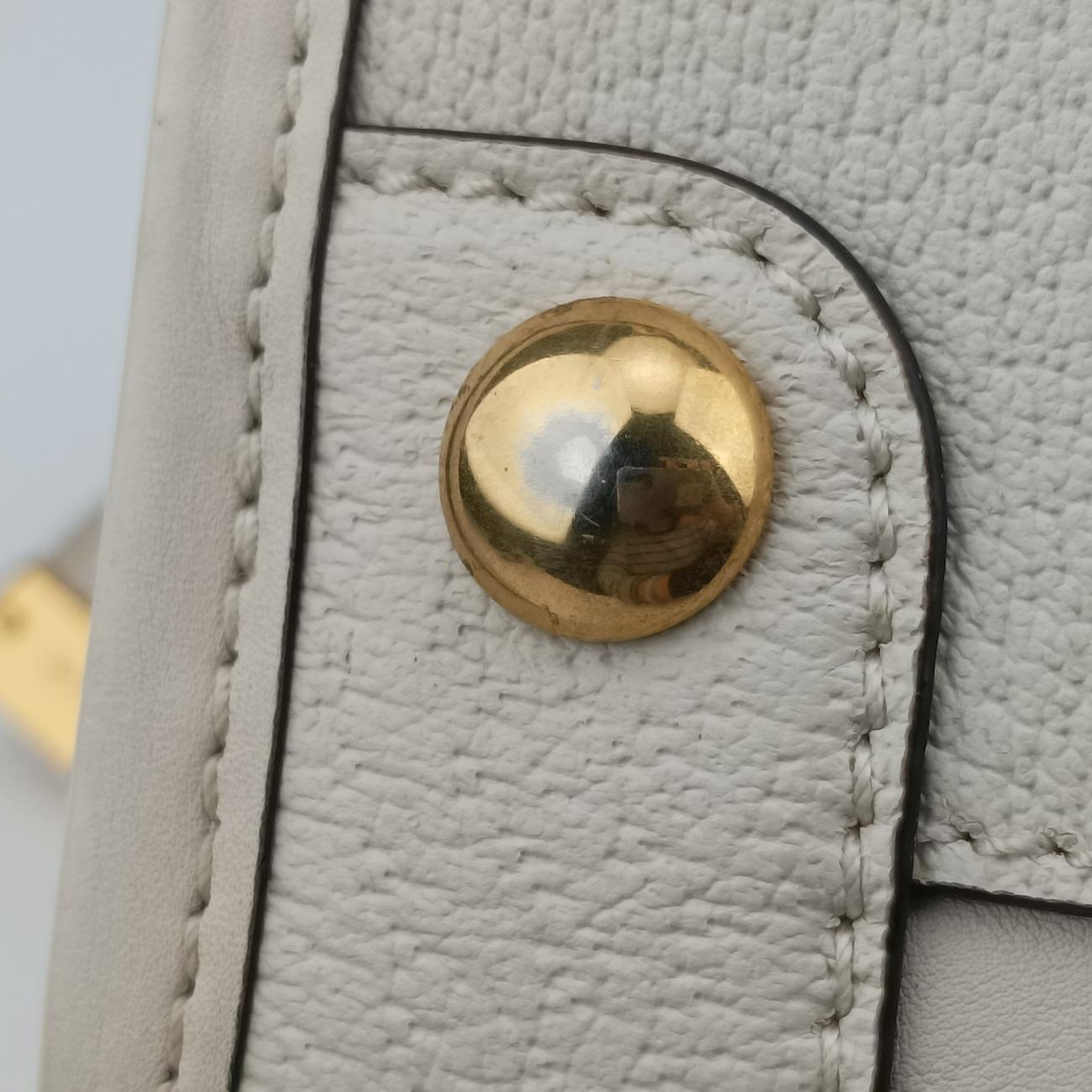 Pre-owned Gucci Ophidia White×Black×Red Leather 715666 shoulderbag | stylenewstar