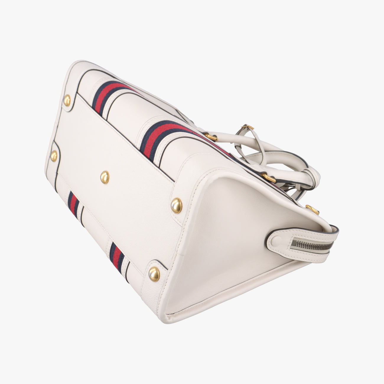 Pre-owned Gucci Ophidia White×Black×Red Leather 715666 shoulderbag | stylenewstar