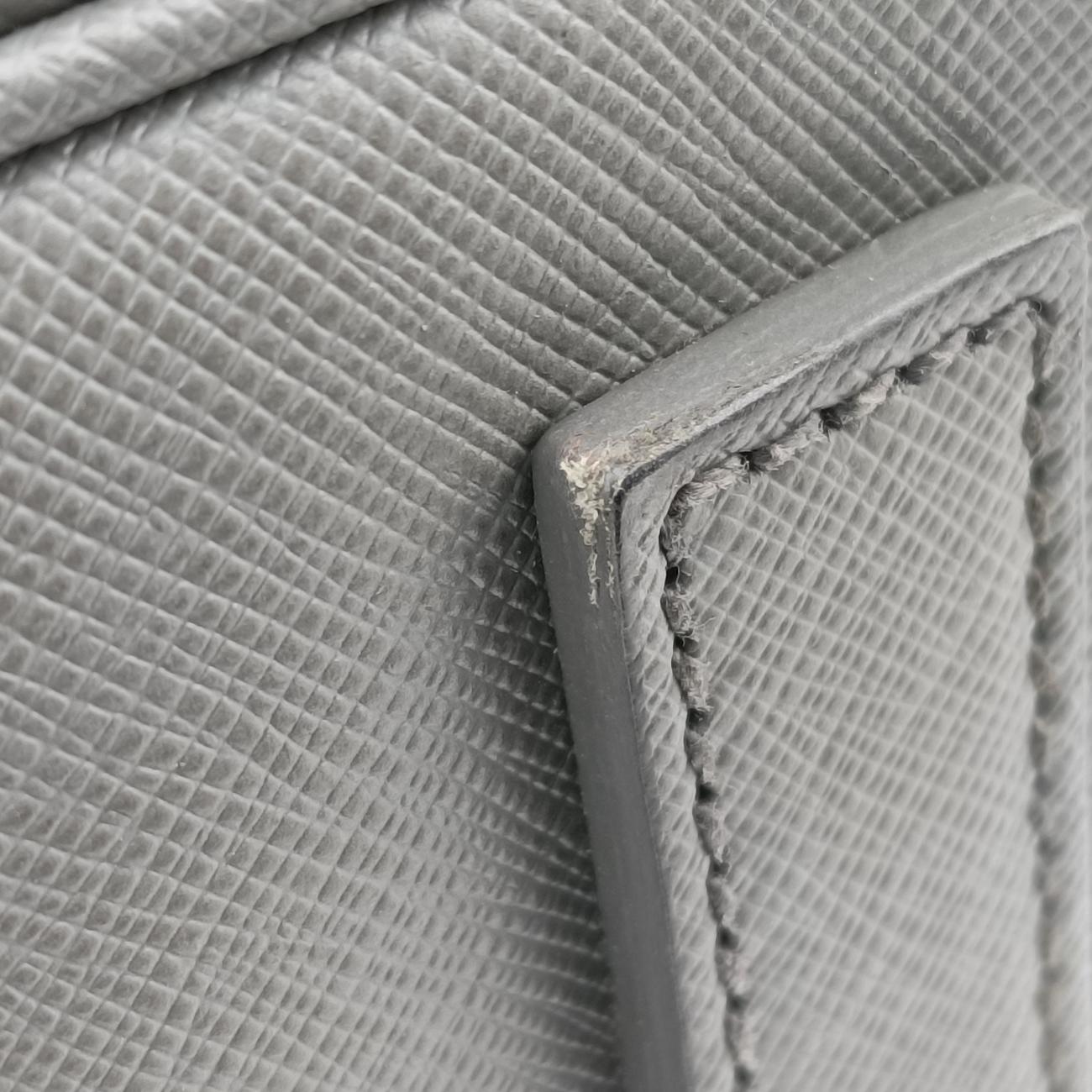 Vintage Prada business bag briefcase Grey SAFFIANO Leather 2VE363 handbag | stylenewstar