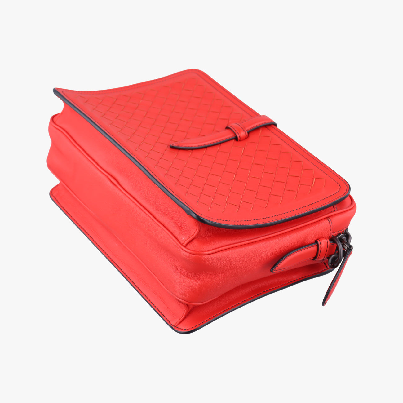 Secondhand Bottega Veneta Intrecciato Red lambskin  shoulderbag | stylenewstar