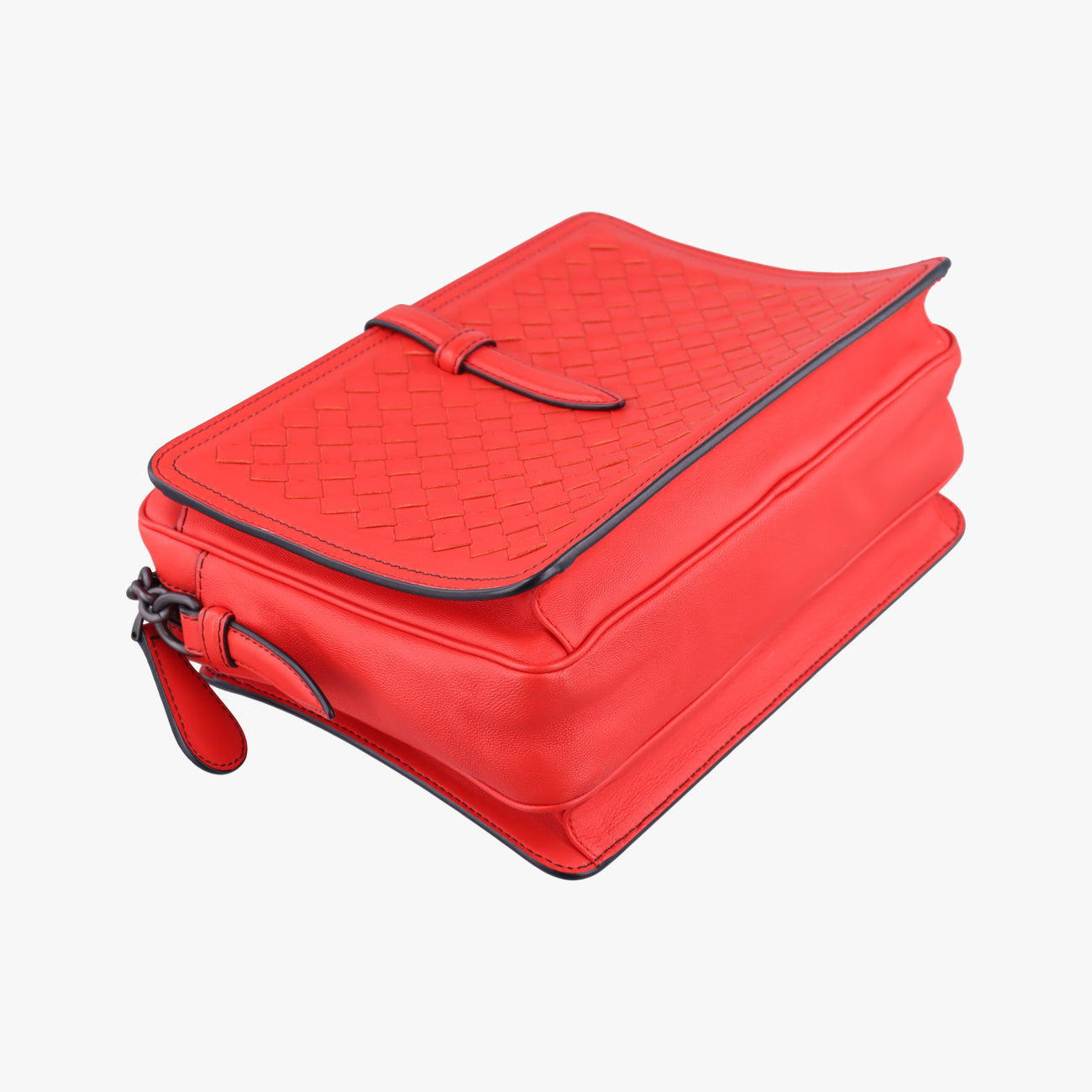 Secondhand Bottega Veneta Intrecciato Red lambskin  shoulderbag | stylenewstar