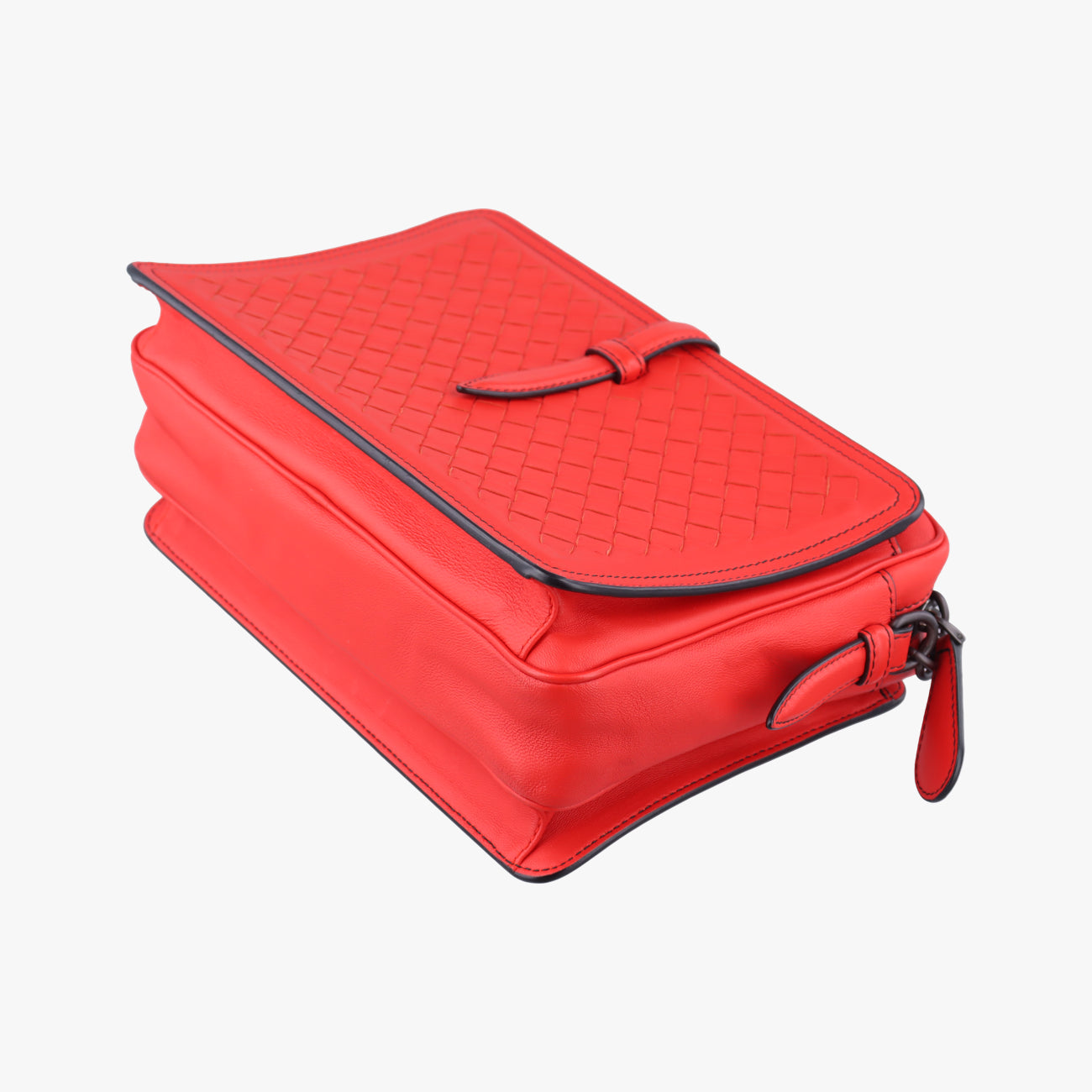 Secondhand Bottega Veneta Intrecciato Red lambskin  shoulderbag | stylenewstar