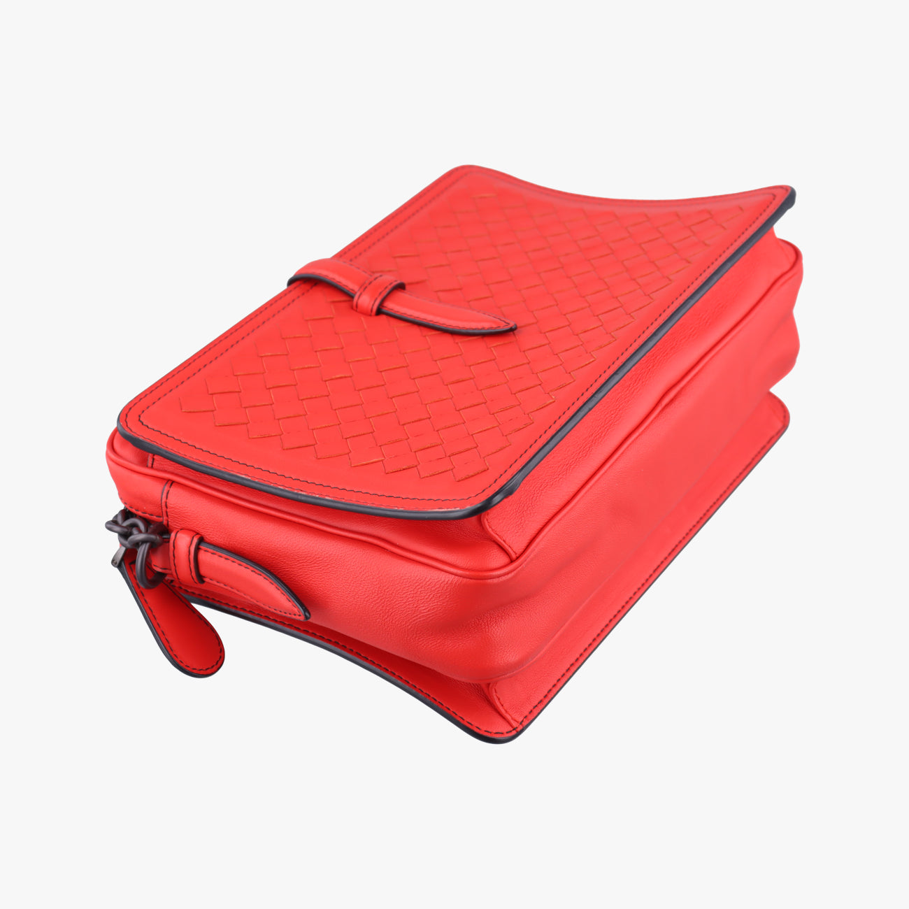 Secondhand Bottega Veneta Intrecciato Red lambskin  shoulderbag | stylenewstar