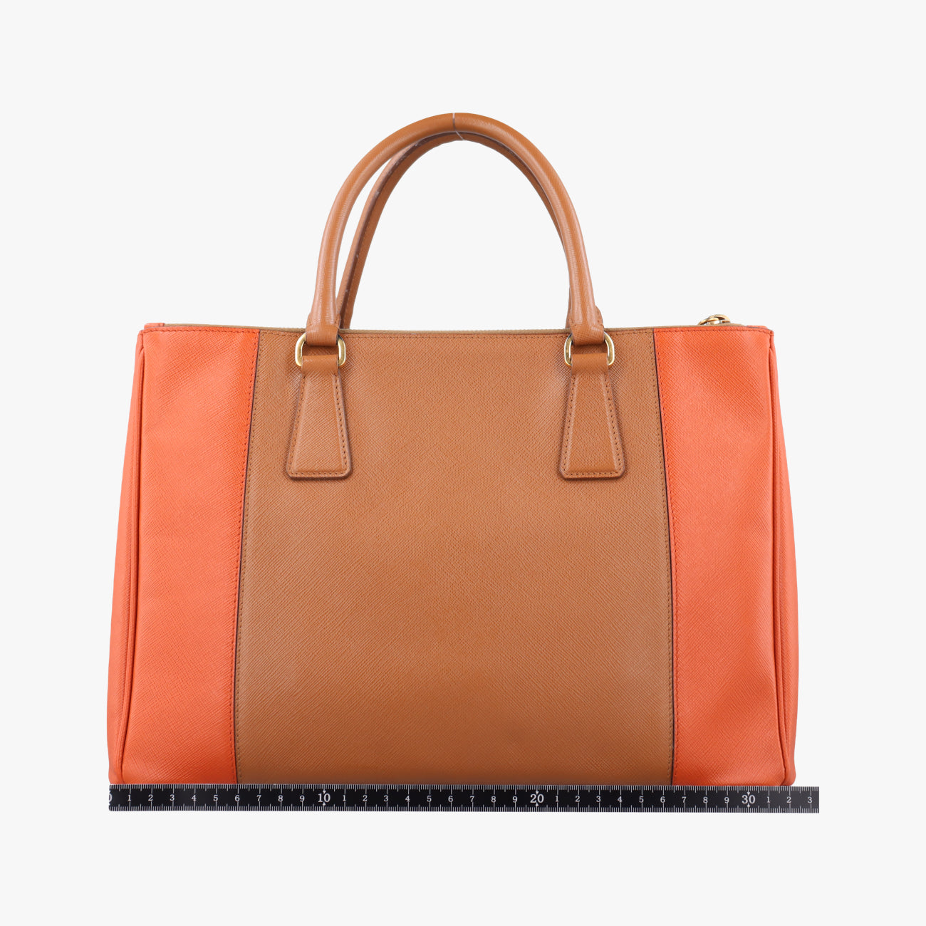 Vintage Prada Galleria beige×orange SAFFIANO　Leather B2274C shoulderbag | stylenewstar
