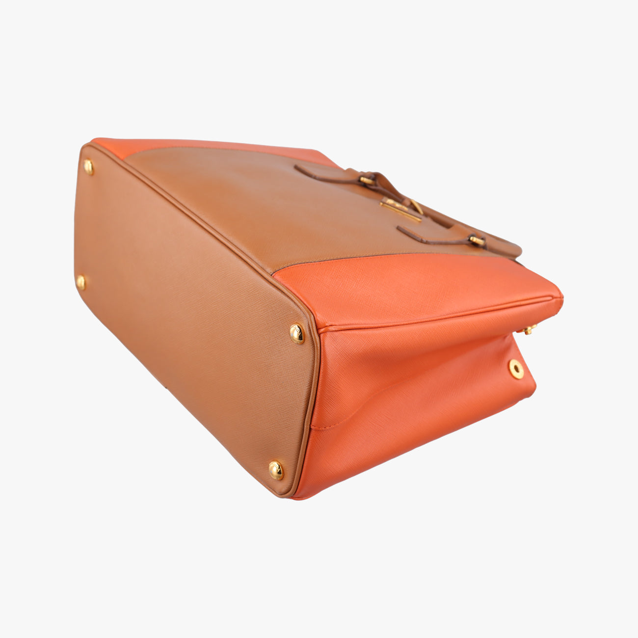 Vintage Prada Galleria beige×orange SAFFIANO　Leather B2274C shoulderbag | stylenewstar