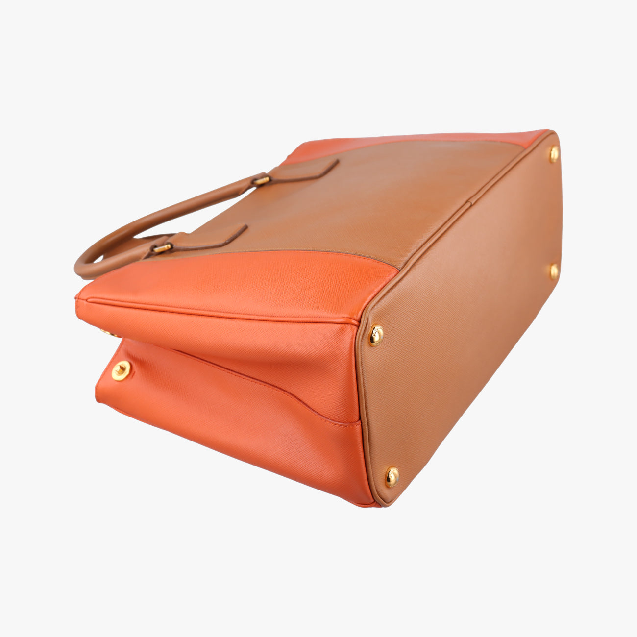 Vintage Prada Galleria beige×orange SAFFIANO　Leather B2274C shoulderbag | stylenewstar