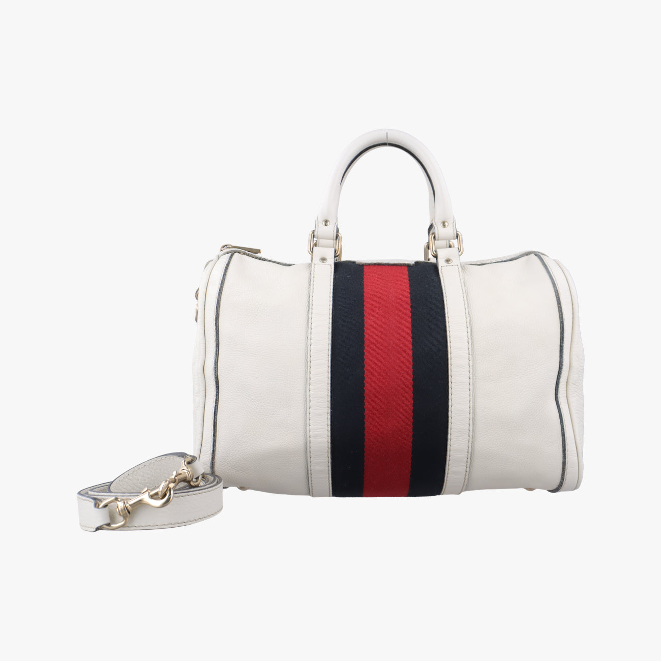 Secondhand Gucci Sherry Line White×Black×Red Leather 247205 shoulderbag | stylenewstar