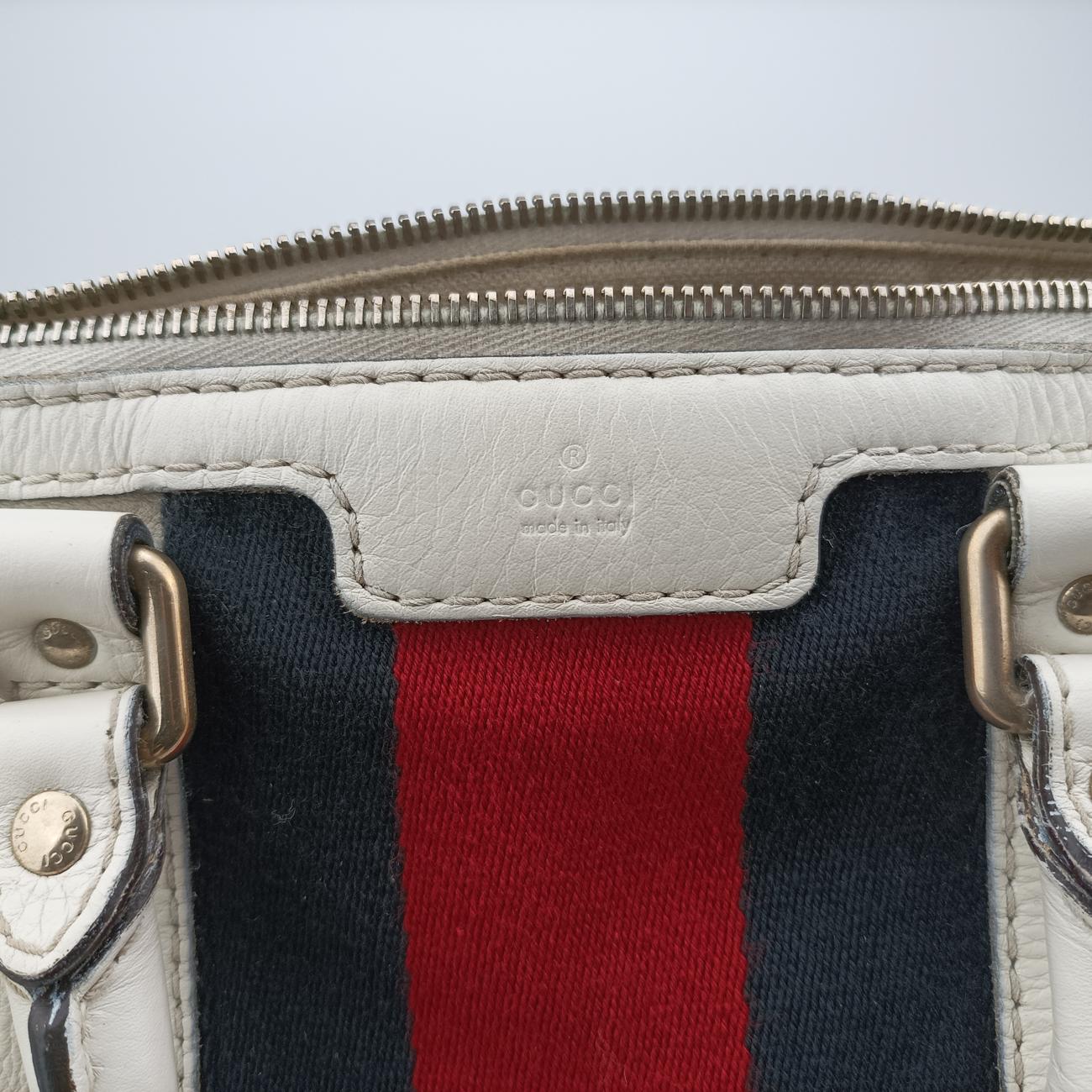 Secondhand Gucci Sherry Line White×Black×Red Leather 247205 shoulderbag | stylenewstar